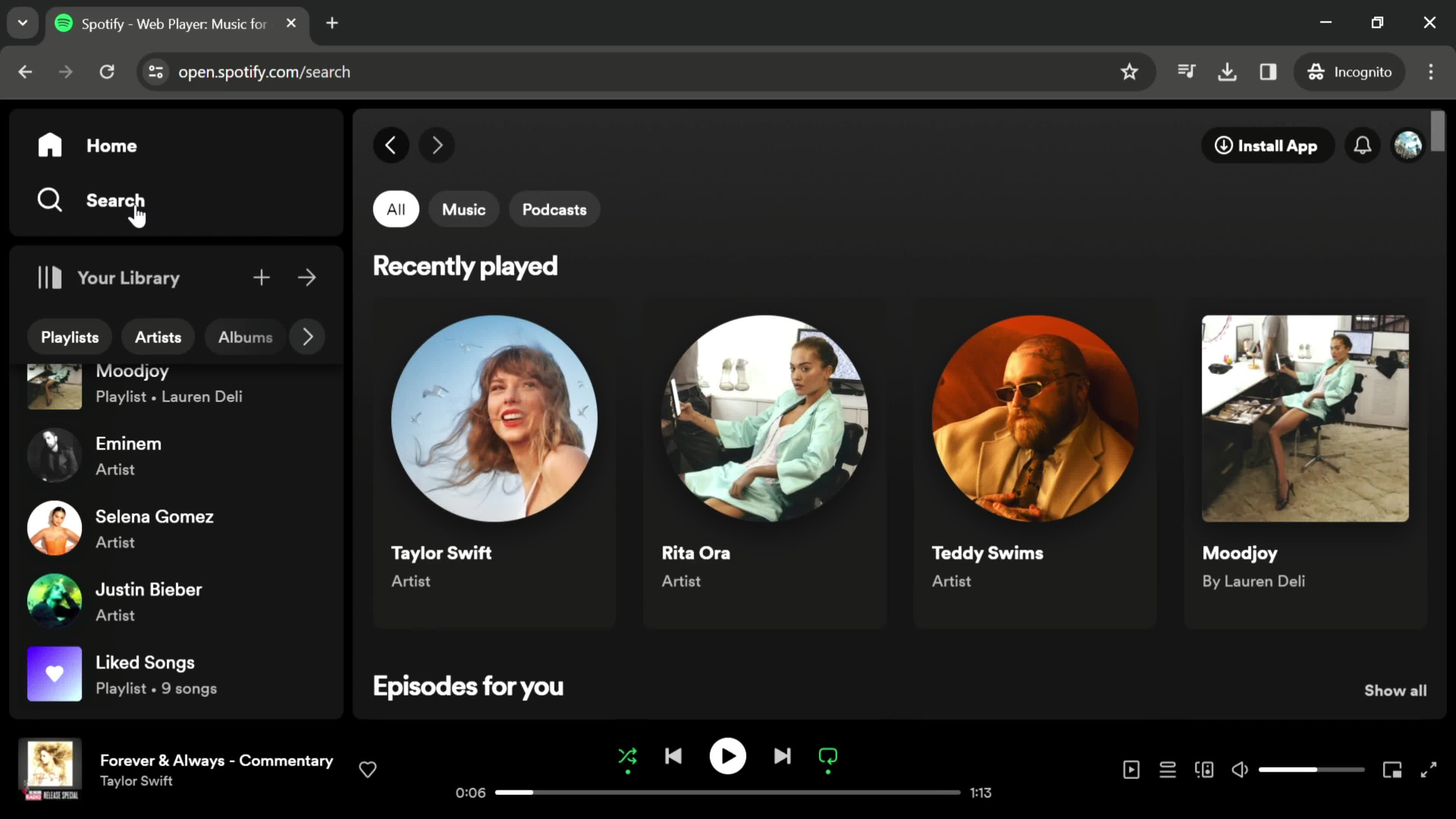 Spotify  screenshot