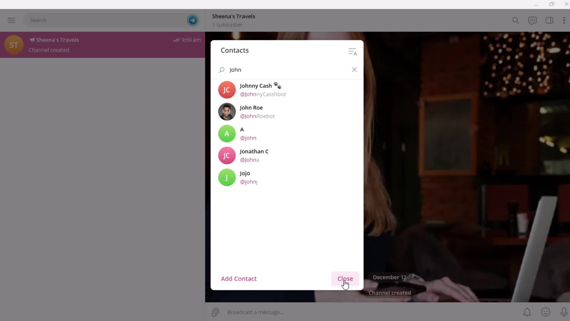 General browsing on Telegram video thumbnail