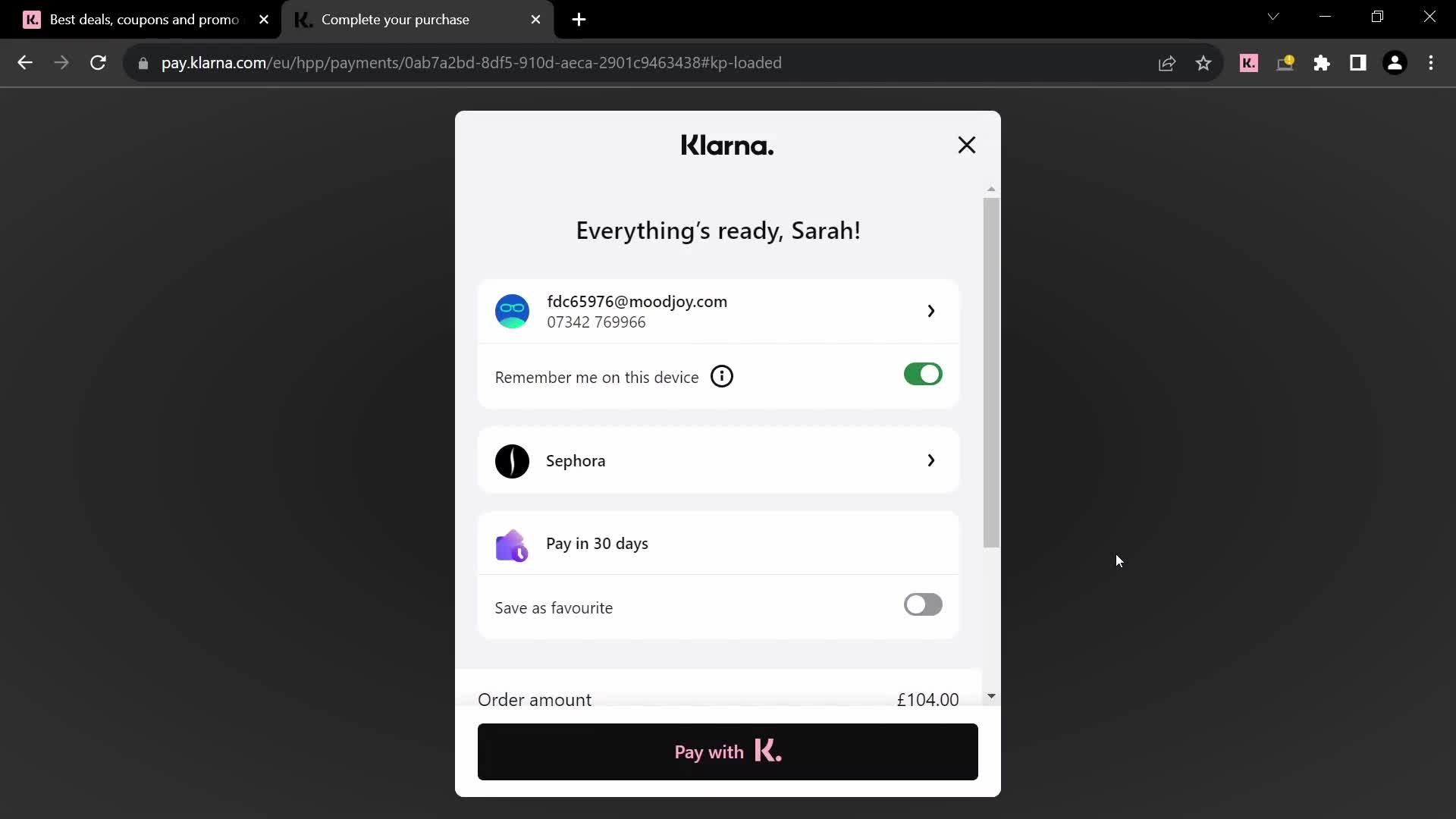 General browsing on Klarna video thumbnail