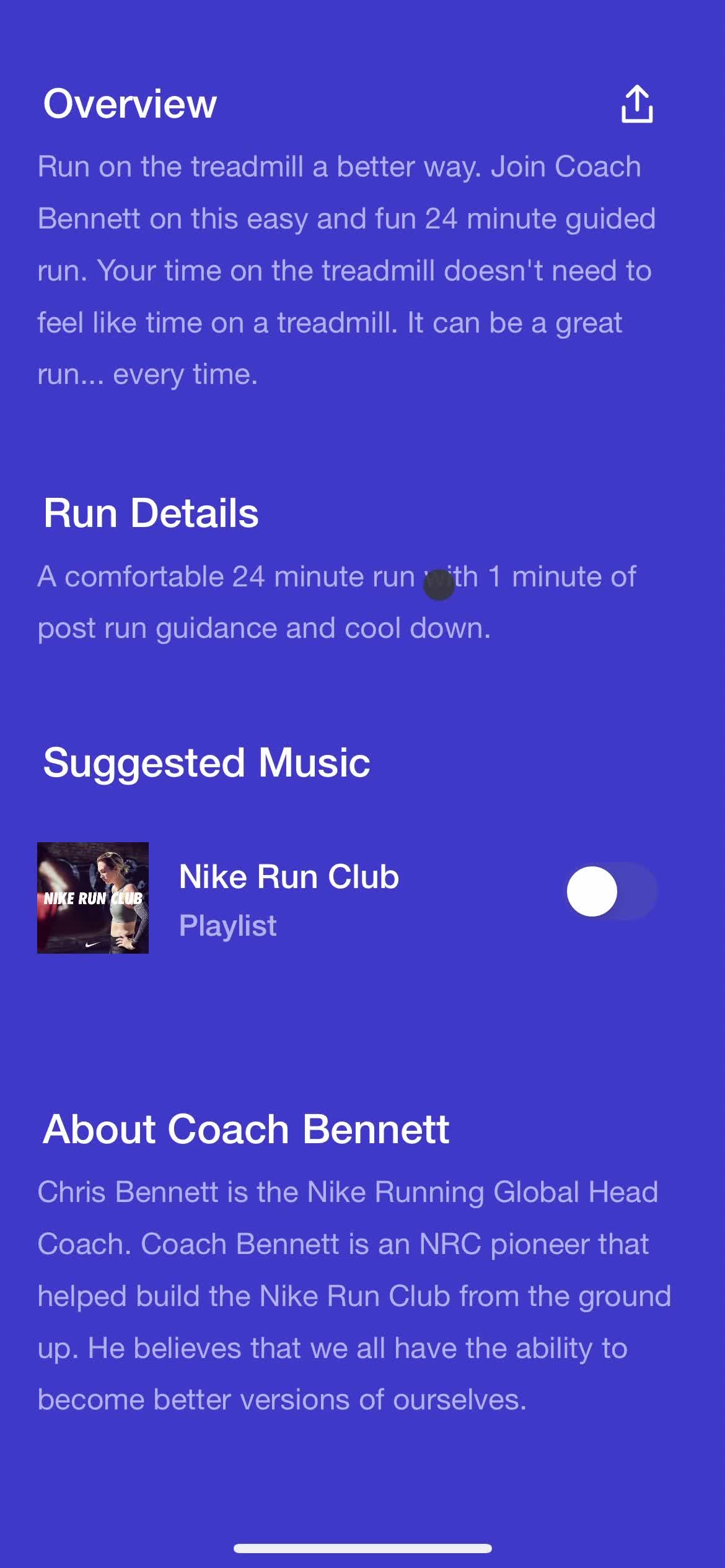 General browsing on Nike Run Club video thumbnail