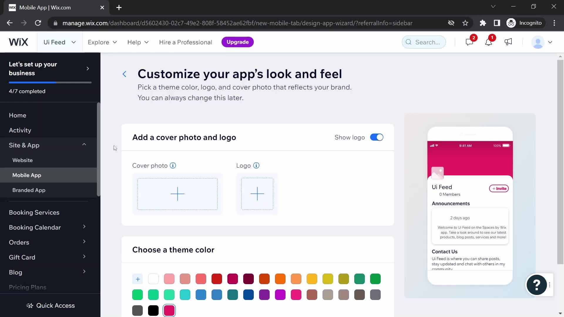 Color Picker screenshots and examples (for SaaS products on desktop)