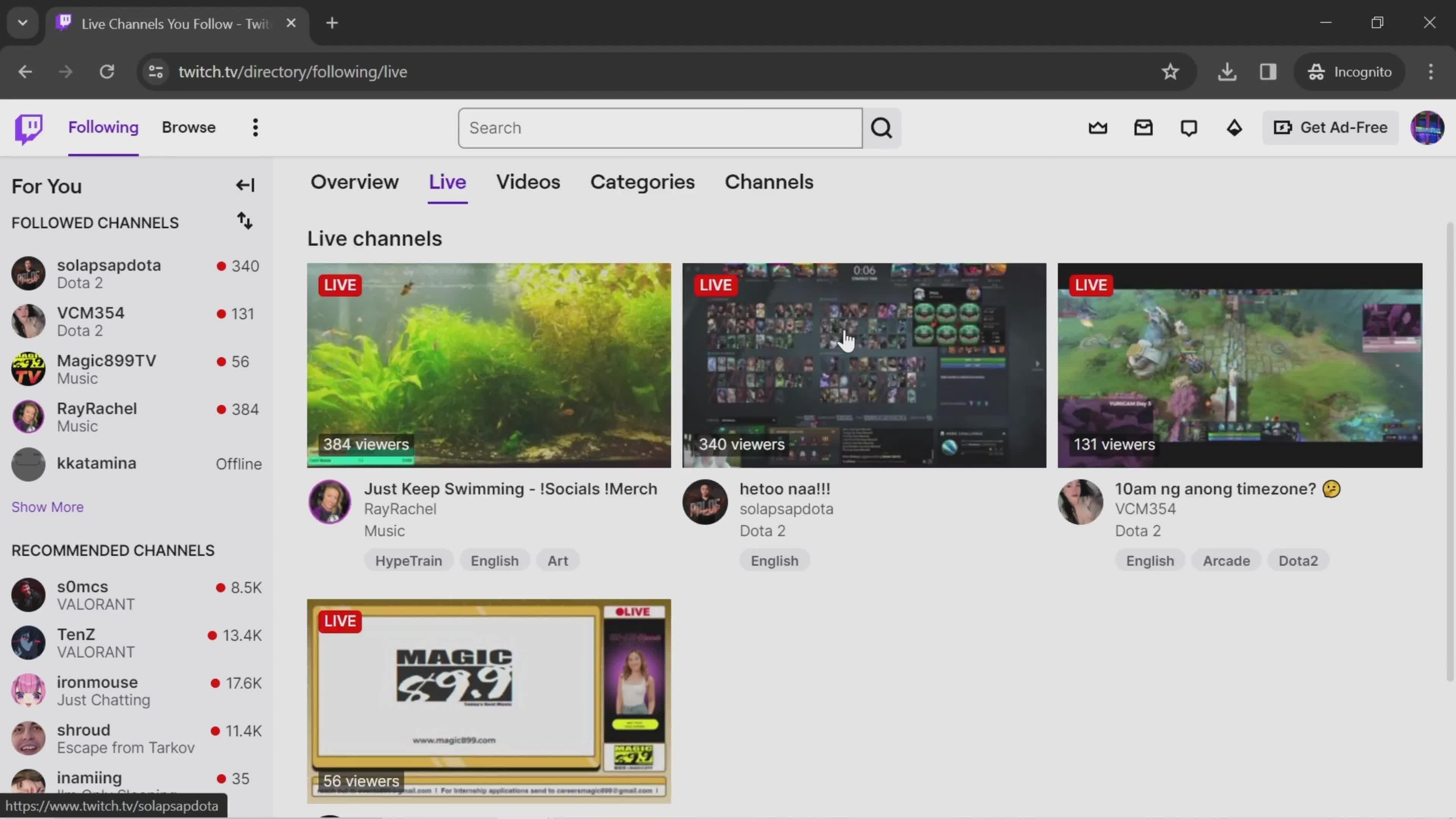 General browsing on Twitch video thumbnail