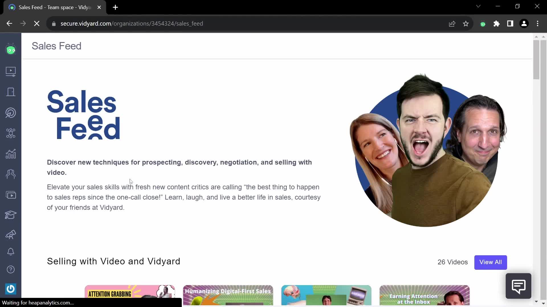 General browsing on Vidyard video thumbnail