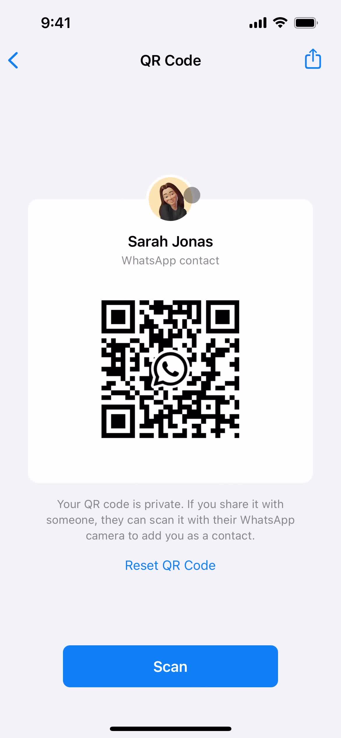 WhatsApp qr code screenshot