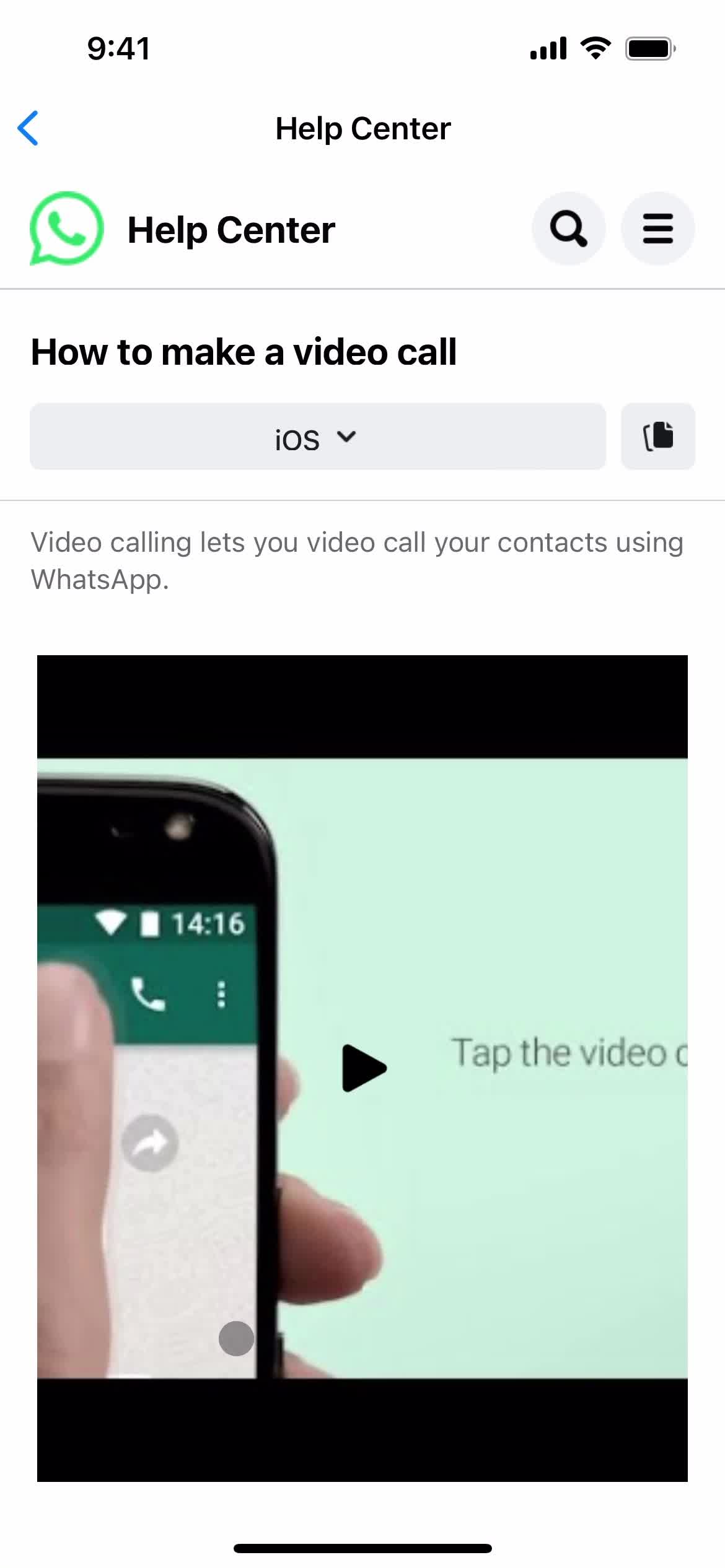 General browsing on WhatsApp video thumbnail