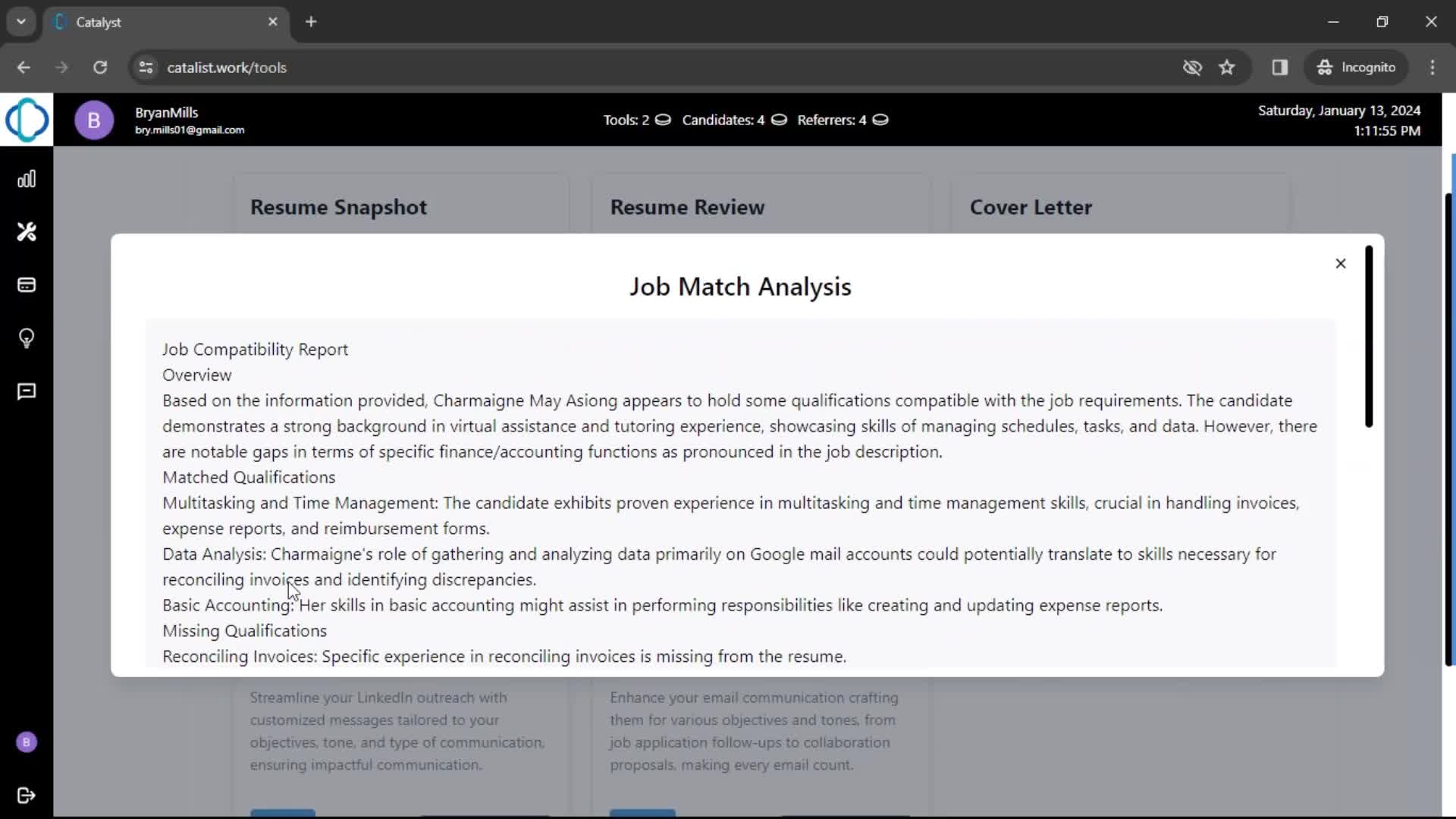 Generating job match analysis on Catalyst video thumbnail