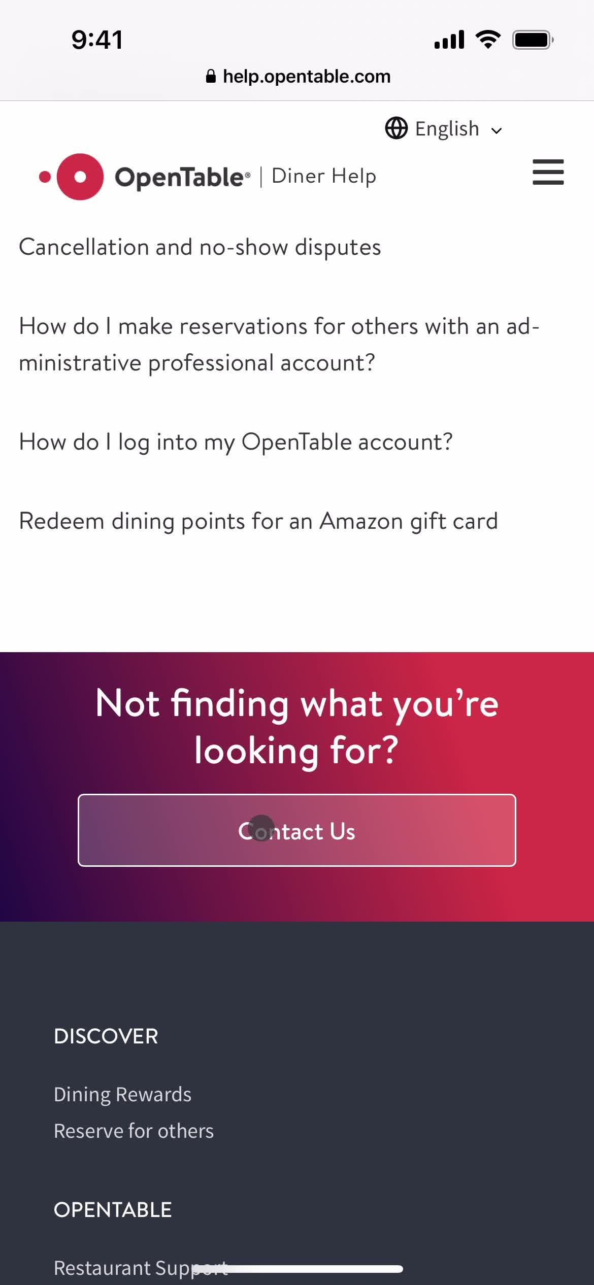 Help center on OpenTable video thumbnail