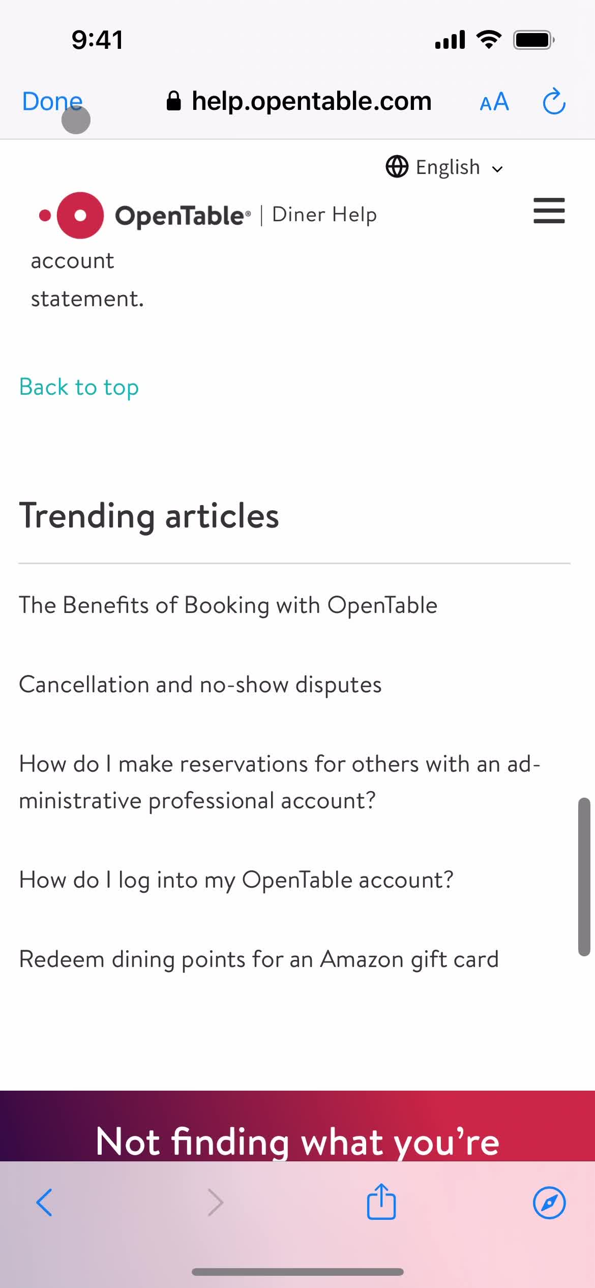 Help center on OpenTable video thumbnail