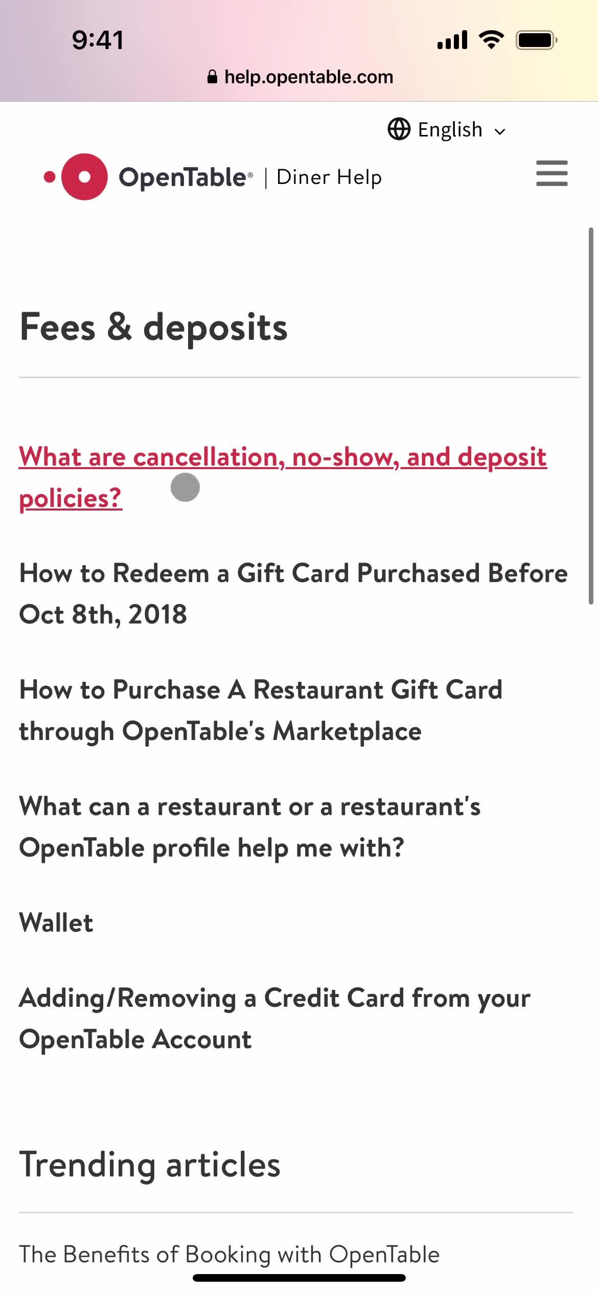 Help center on OpenTable video thumbnail