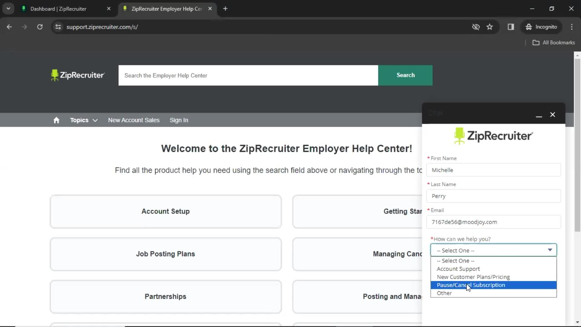 Help center on ZipRecruiter video thumbnail