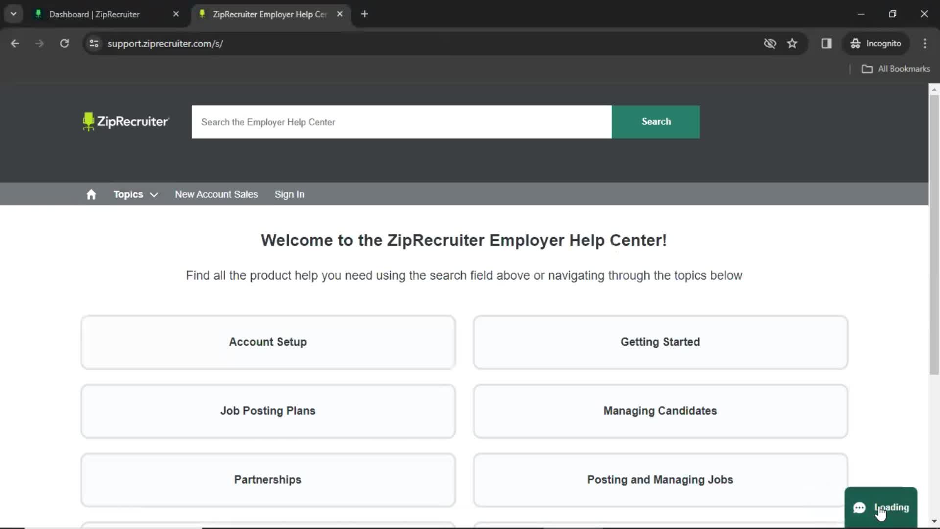 Help center on ZipRecruiter video thumbnail