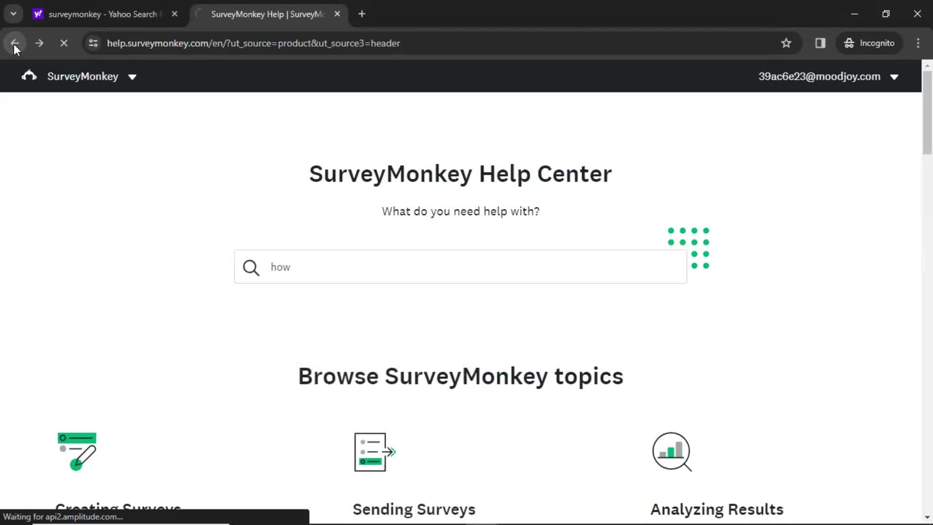 Help center screenshot