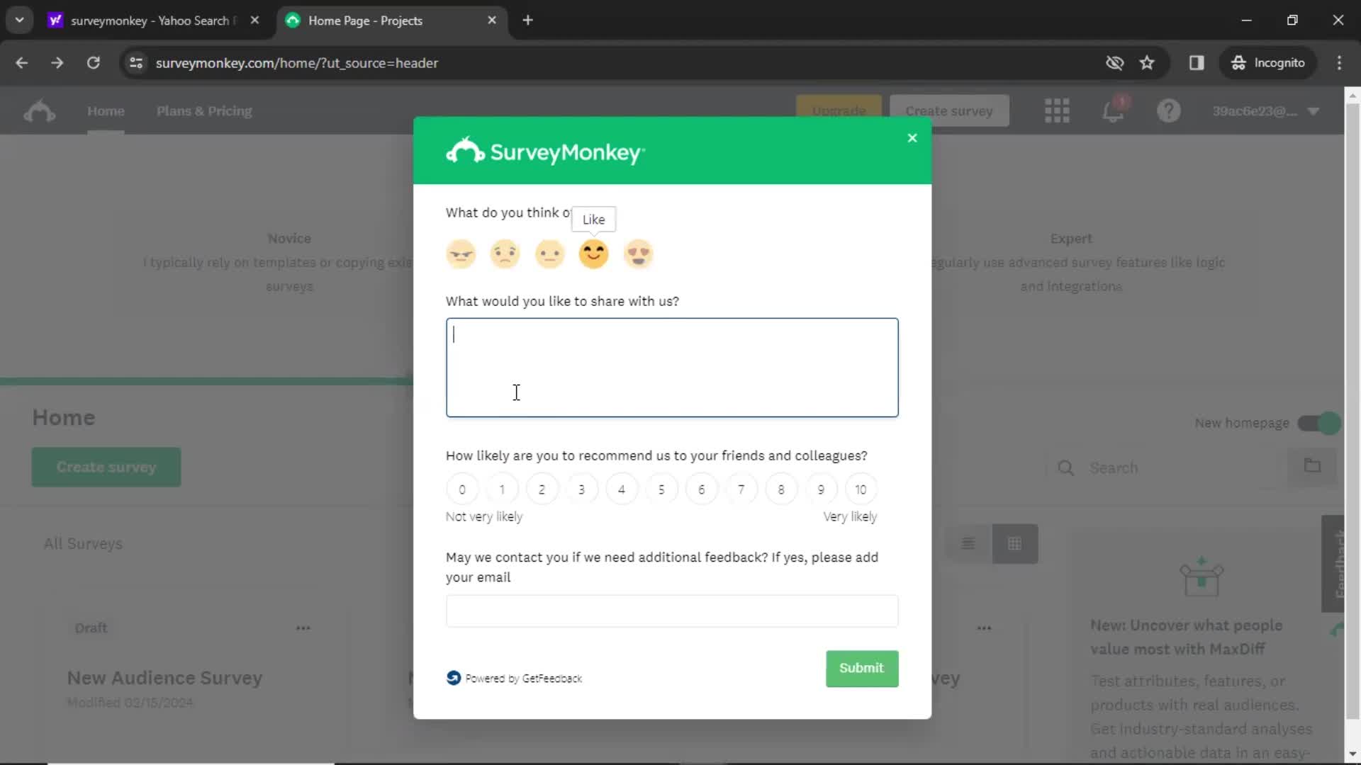 Giving feedback on SurveyMonkey video thumbnail