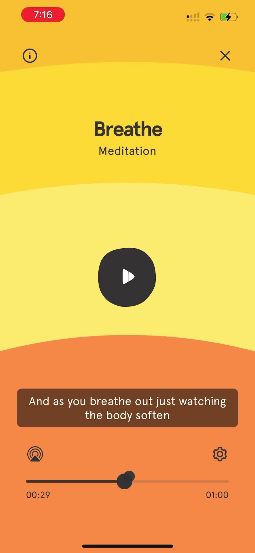 Meditation screenshot