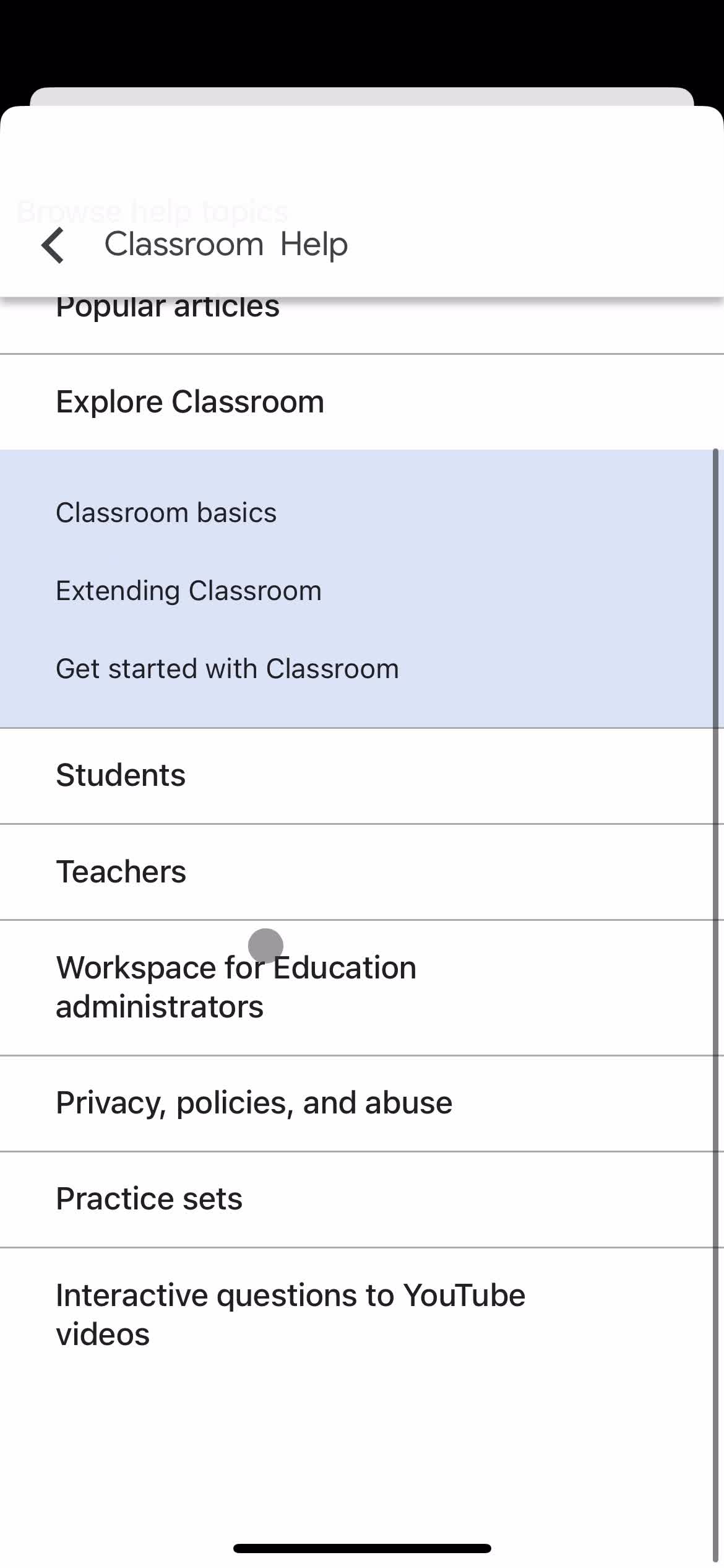 Help center on Google Classroom video thumbnail