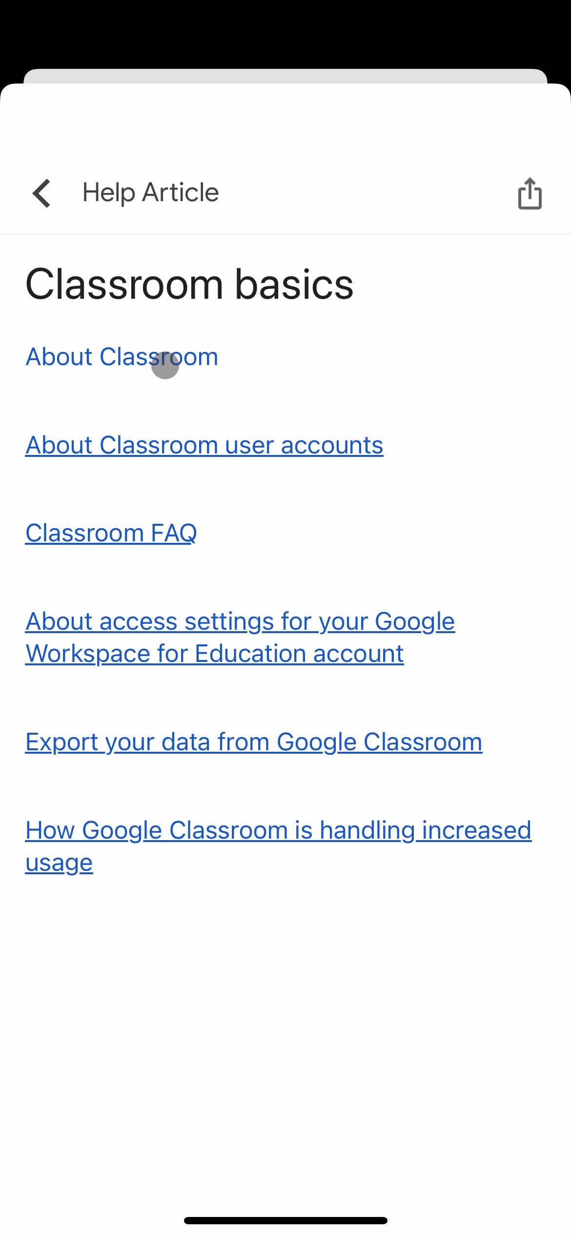 Help center on Google Classroom video thumbnail