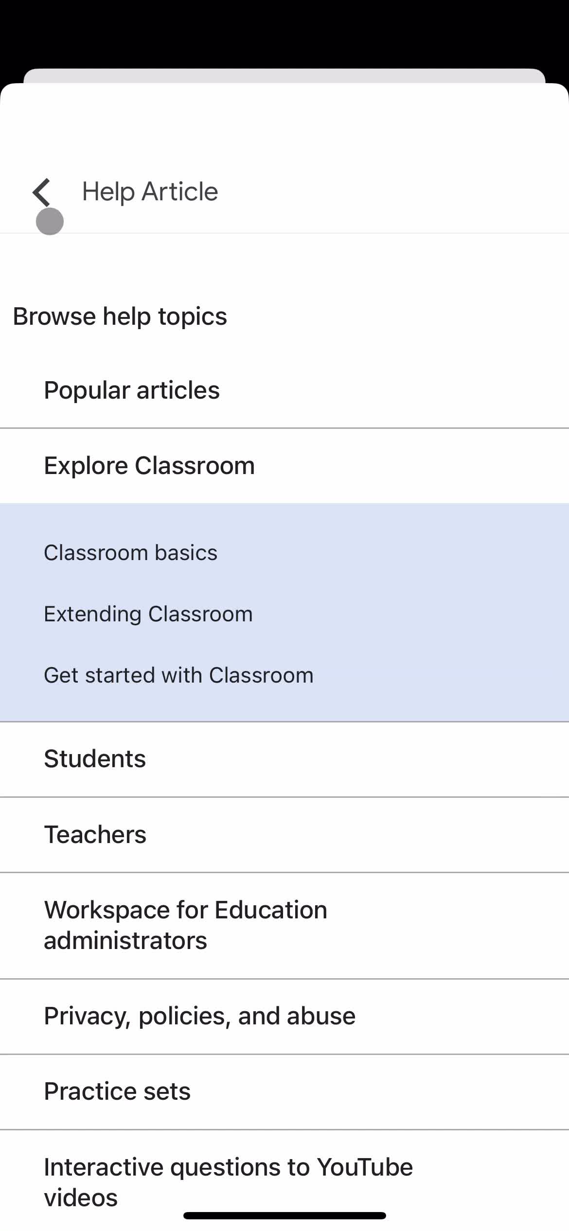 Help center on Google Classroom video thumbnail