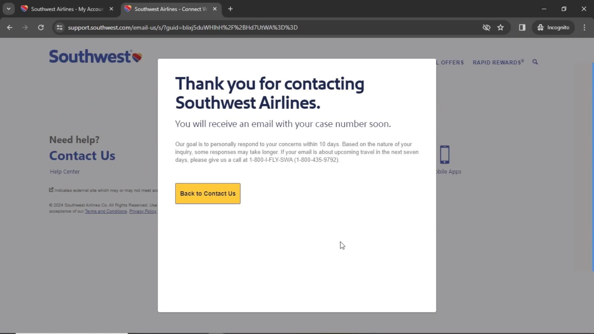 Help center on Southwest Airlines video thumbnail