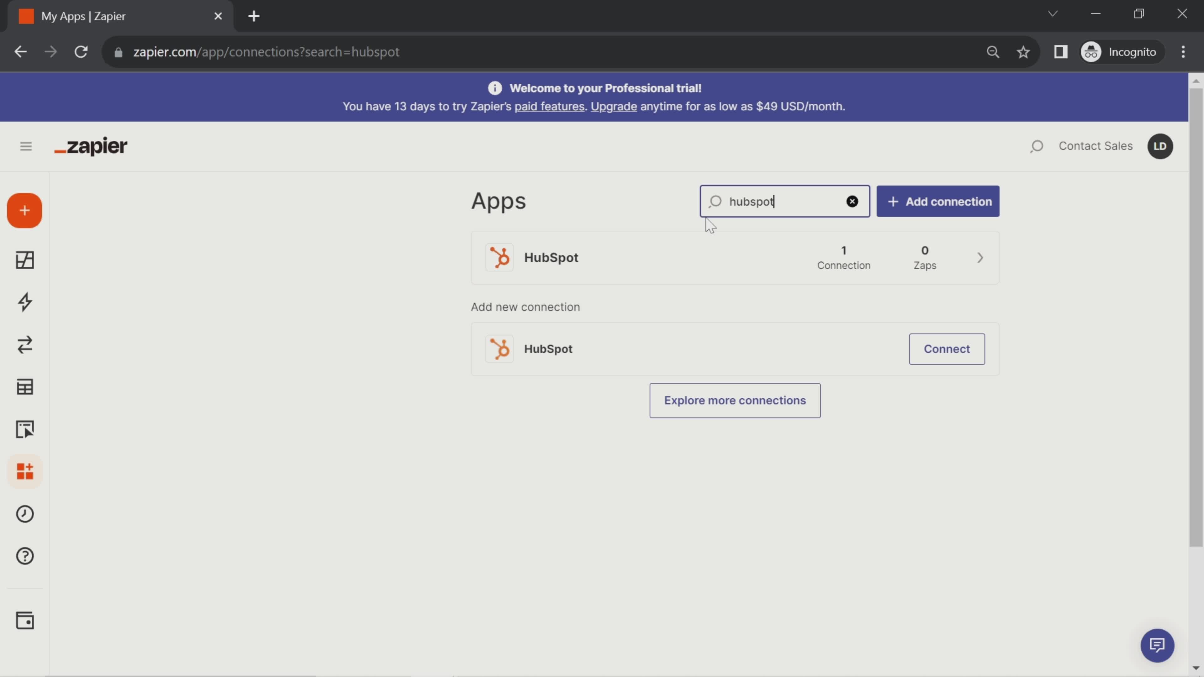 Integrations screenshot