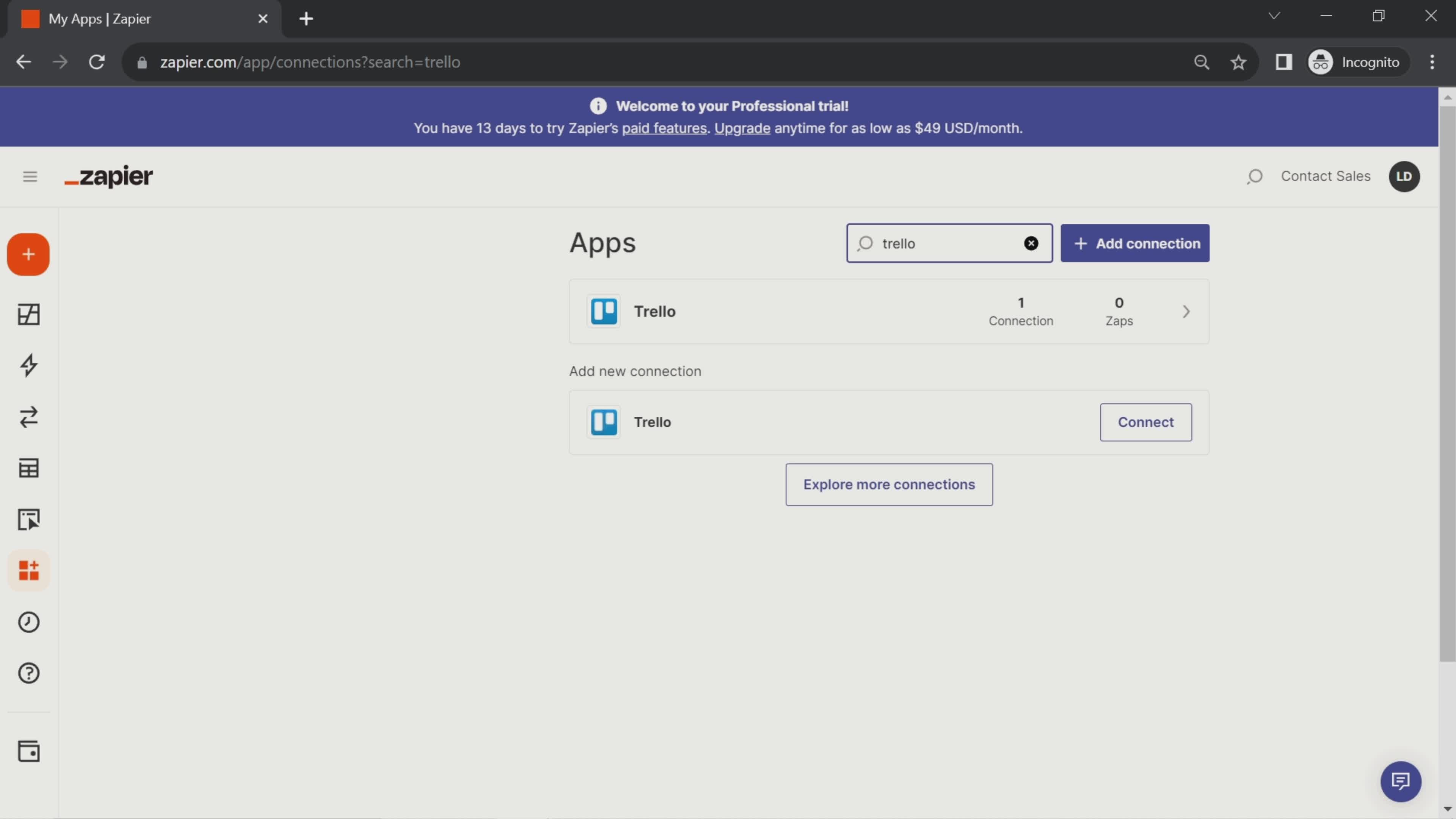 Integrations screenshot