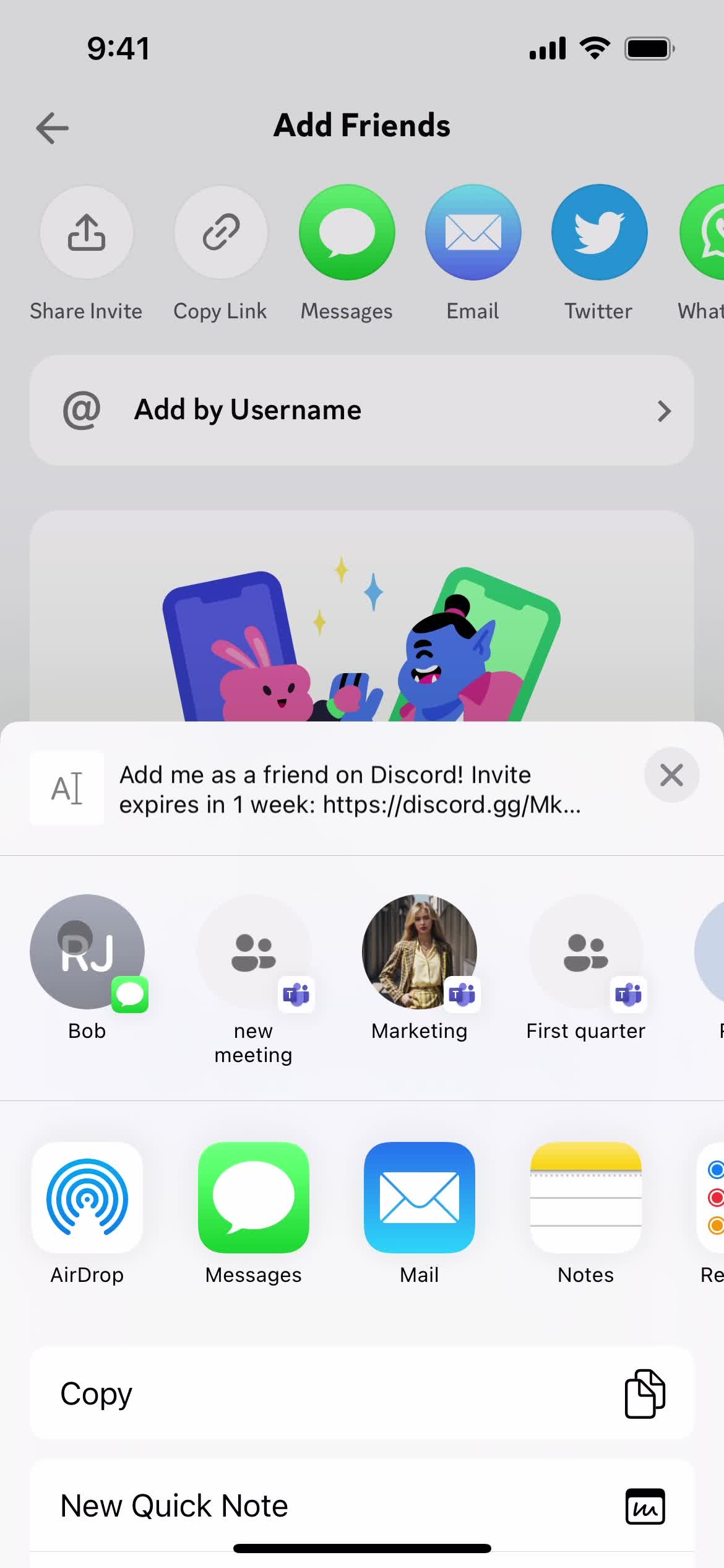 Discord share screenshot