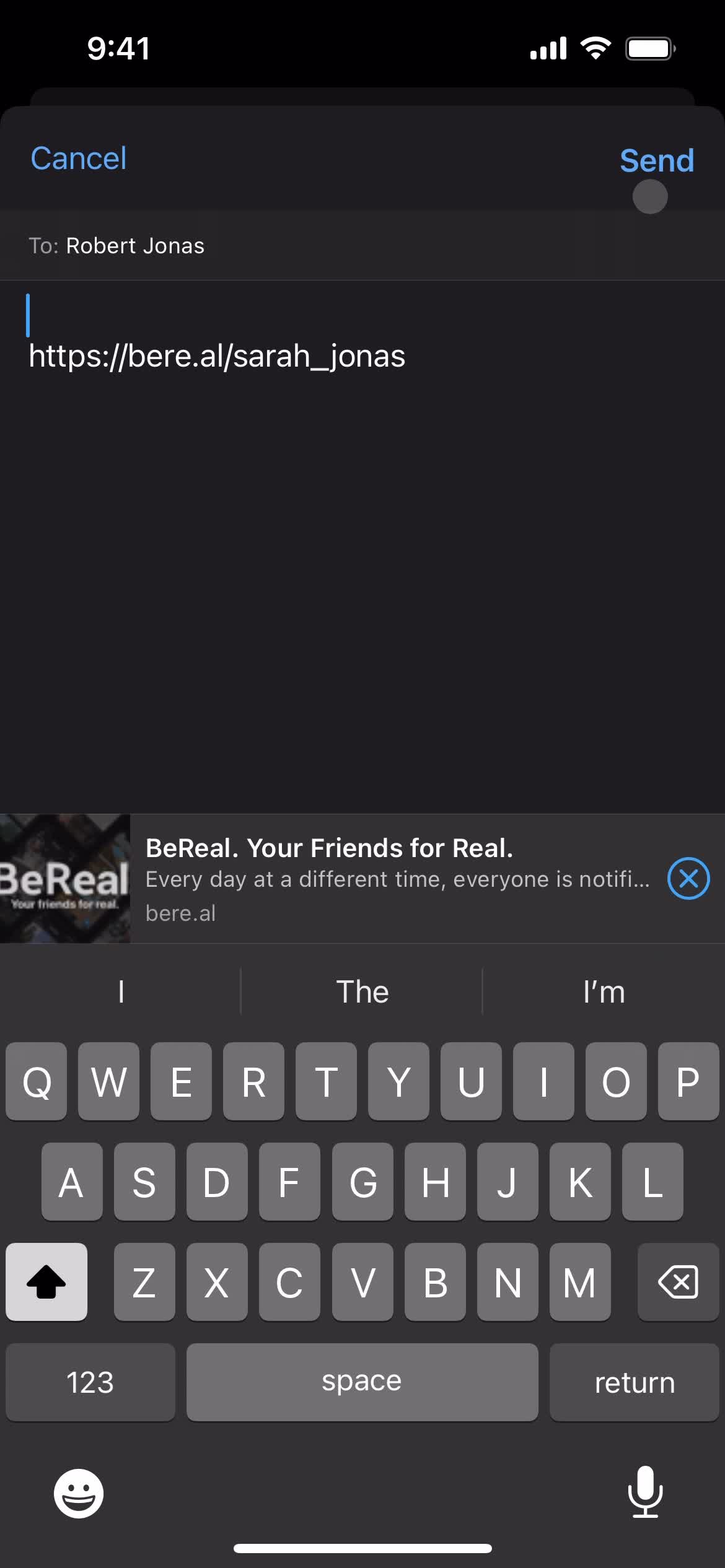 Inviting people screenshot