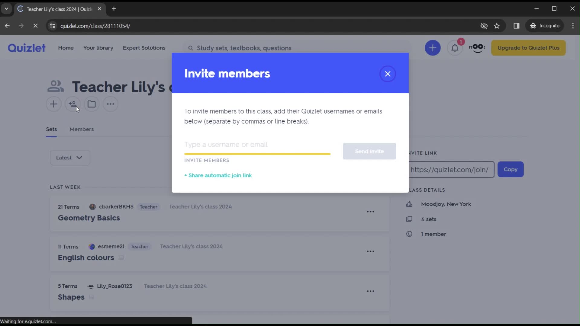 Inviting members on Quizlet video thumbnail