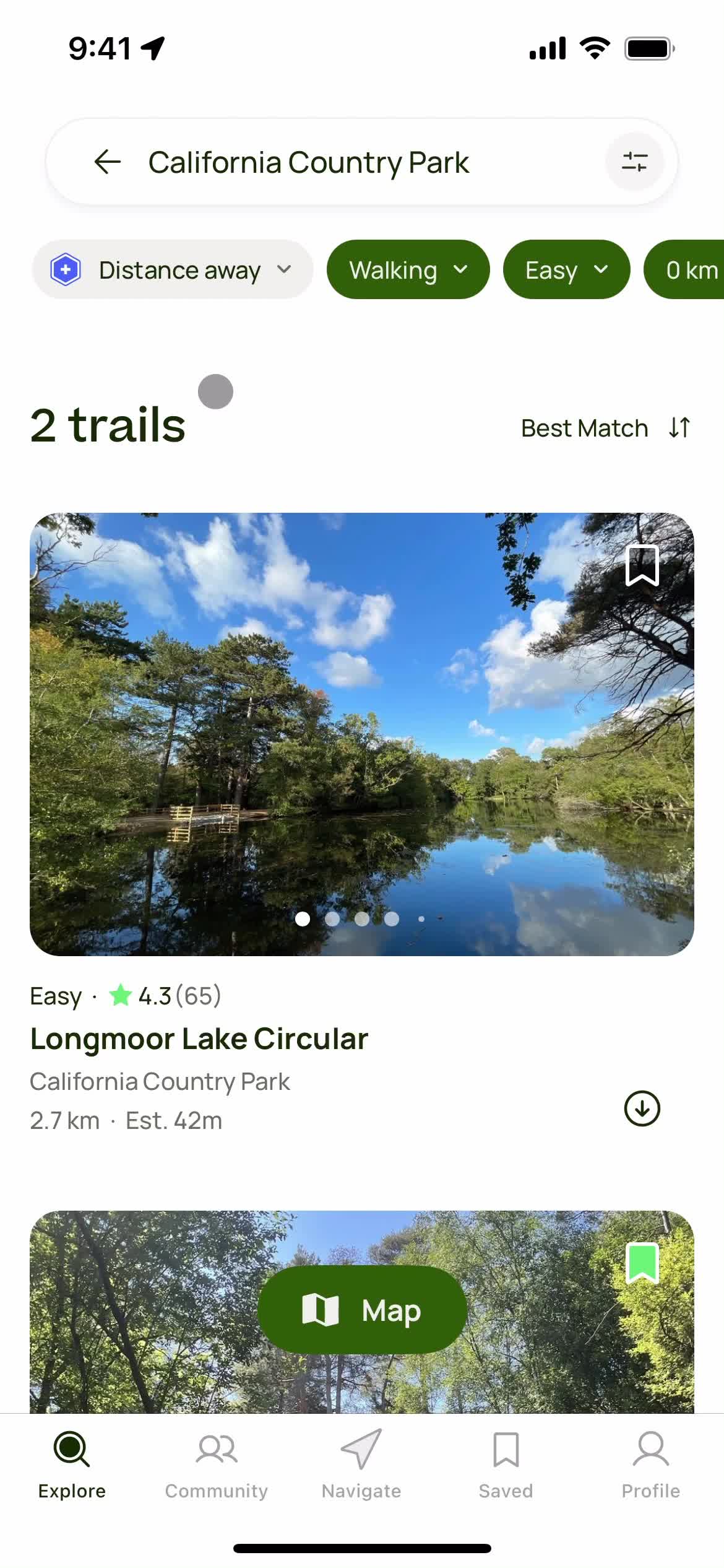 Screenshot of Home on Inviting people on AllTrails user flow