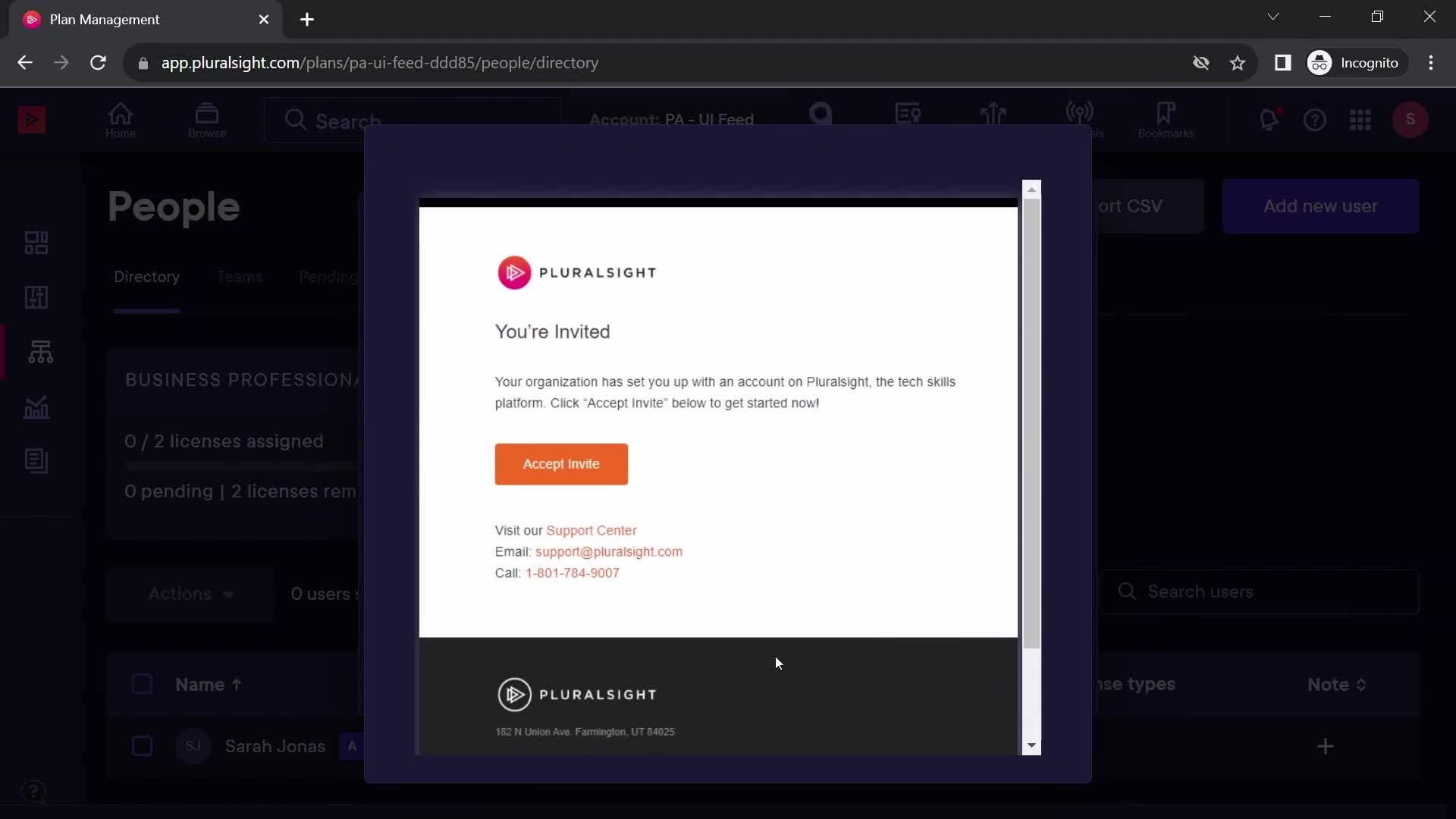 Inviting people on Pluralsight video thumbnail