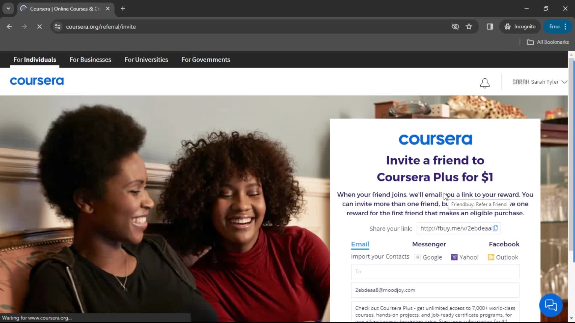 Inviting people on Coursera video thumbnail