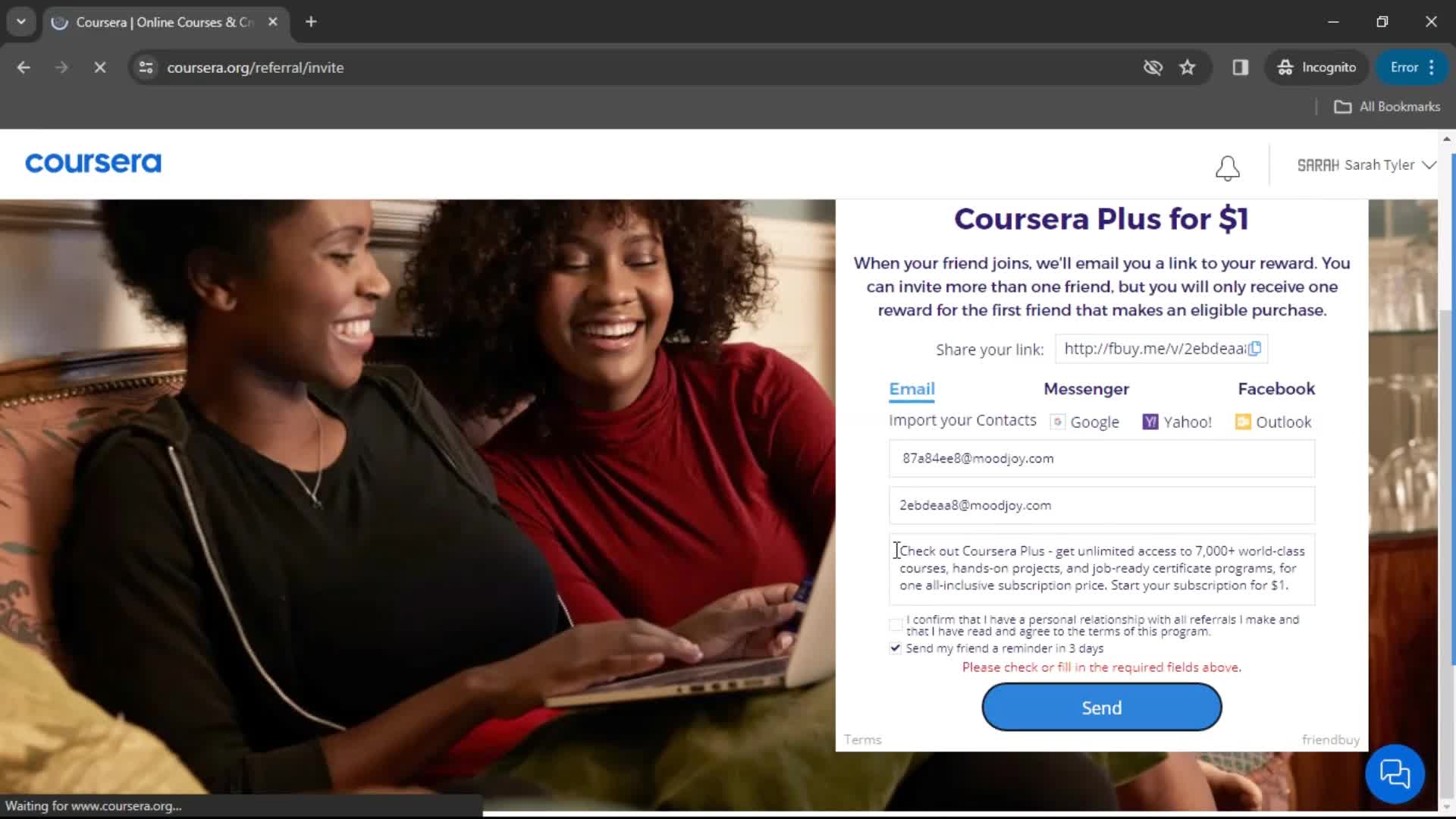 Inviting people on Coursera video thumbnail