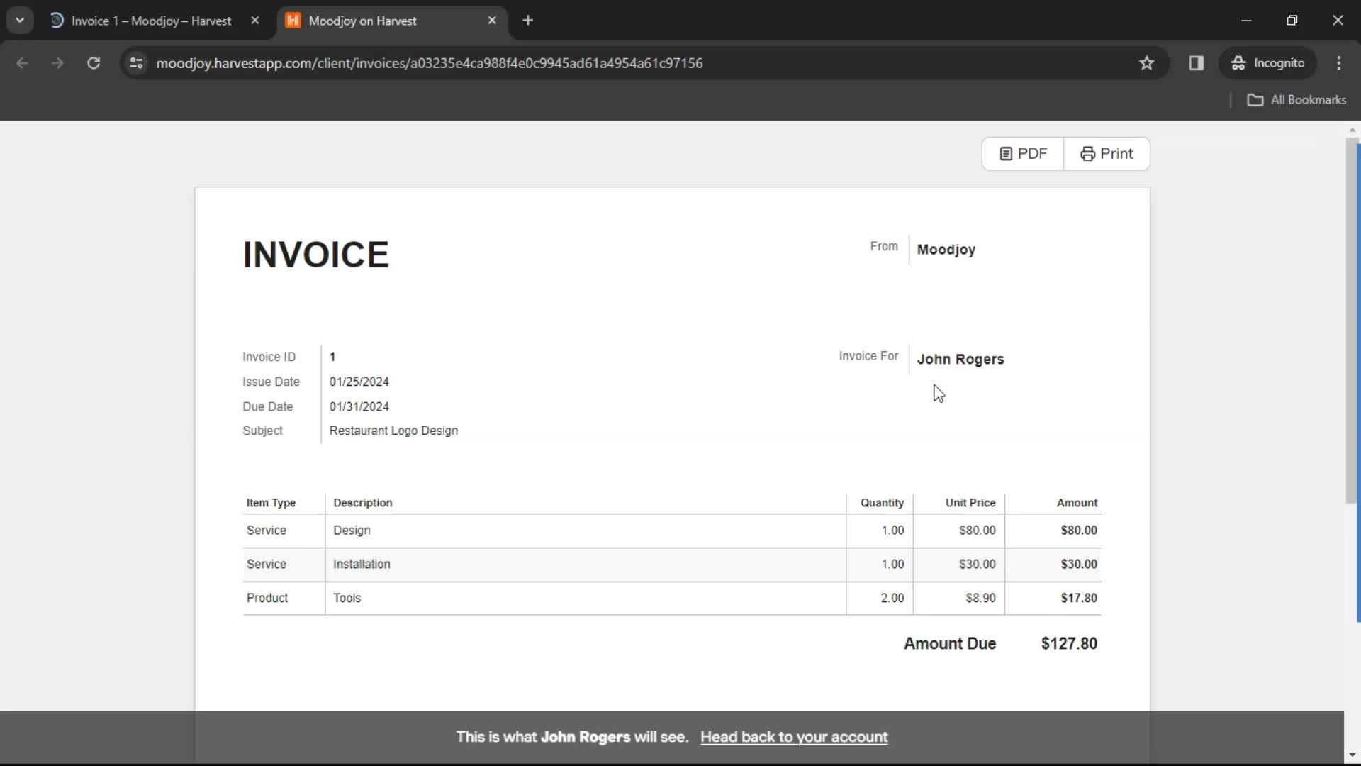 Creating an invoice on Harvest video thumbnail