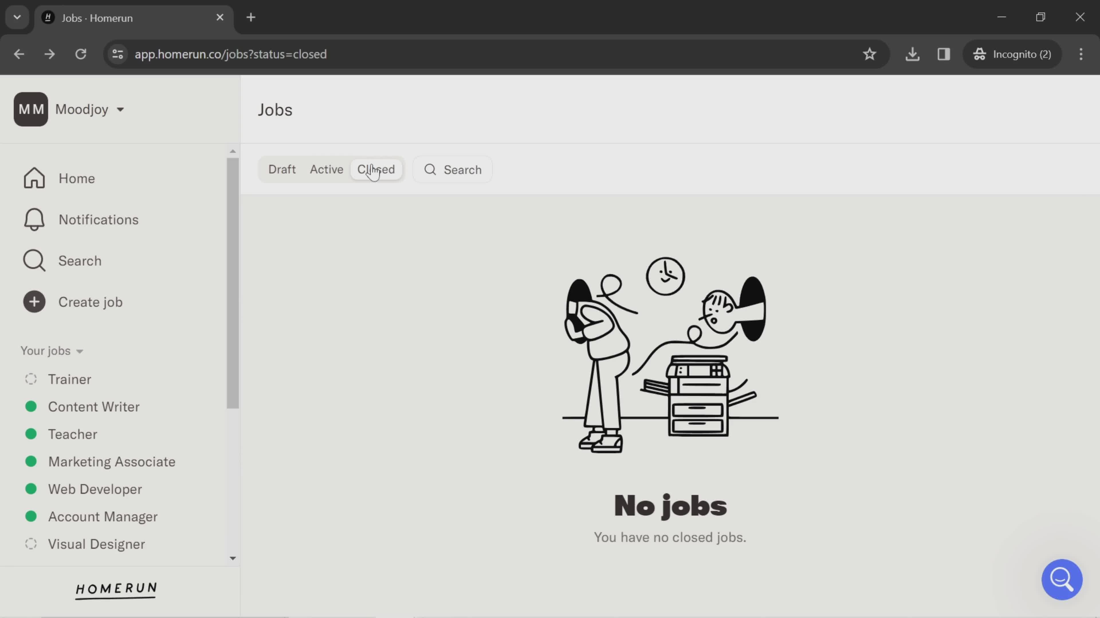 Browsing jobs on Homerun video thumbnail