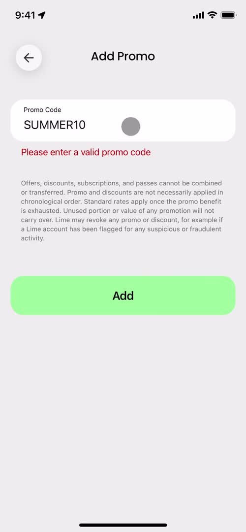 Creating promo codes screenshot