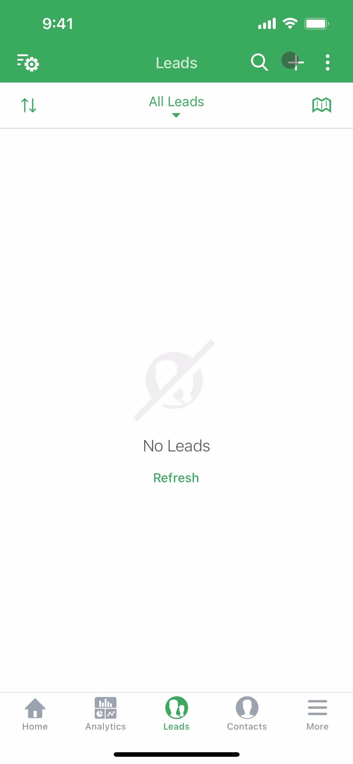 Adding leads screenshot