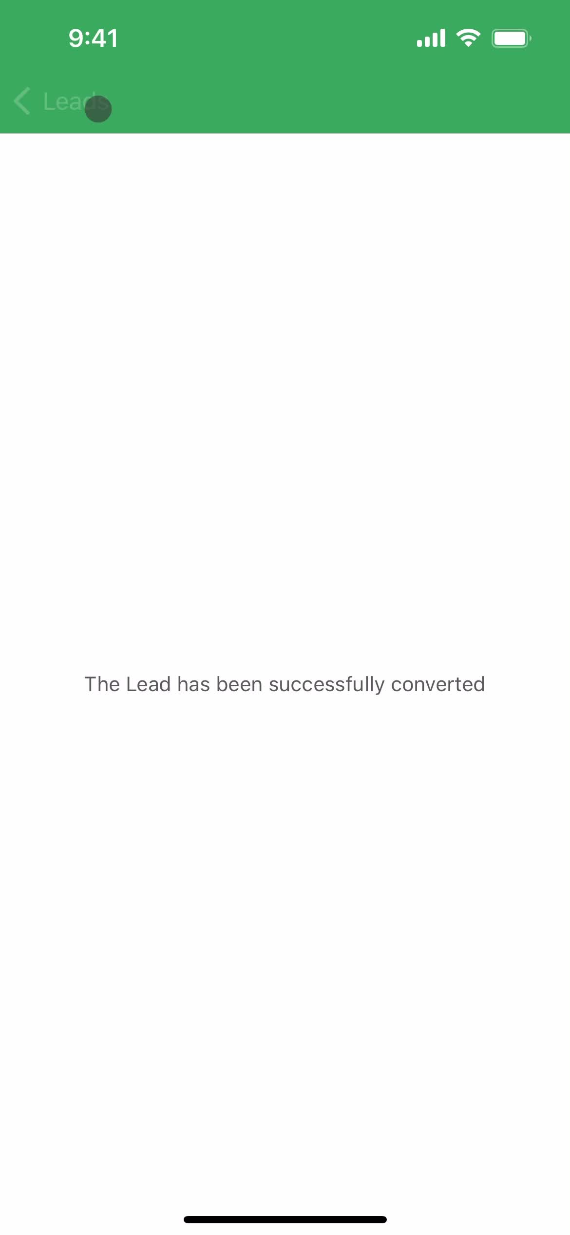 Adding leads screenshot