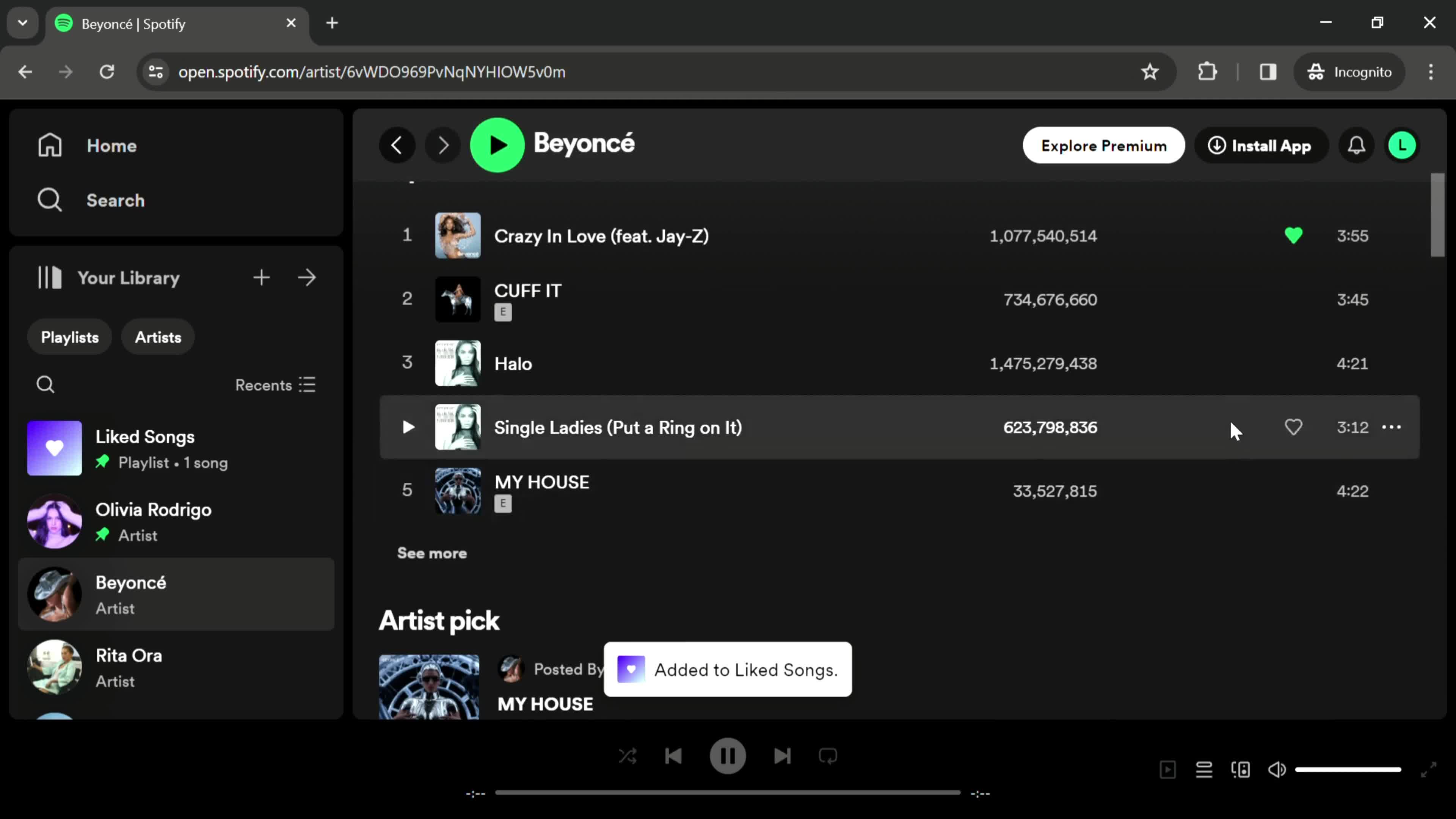 Liking songs on Spotify video thumbnail