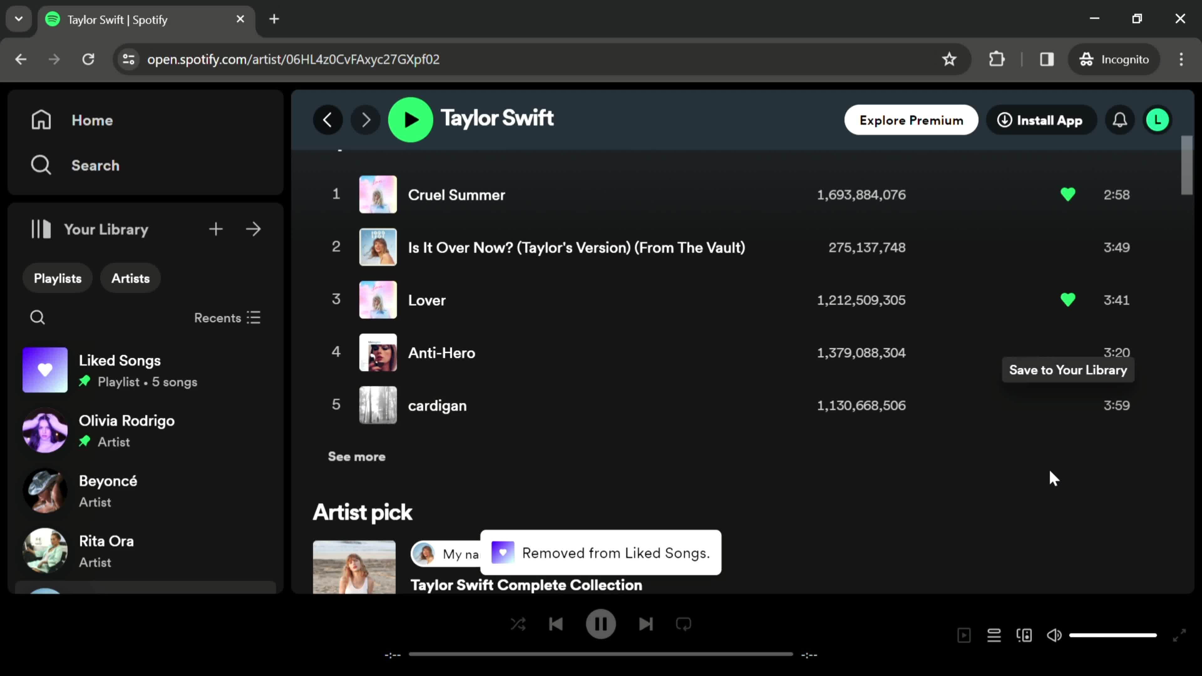 Liking songs on Spotify video thumbnail