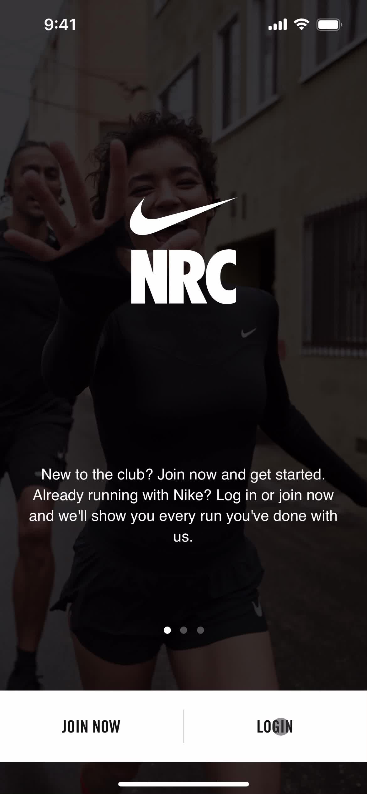 Logging in on Nike Run Club video thumbnail