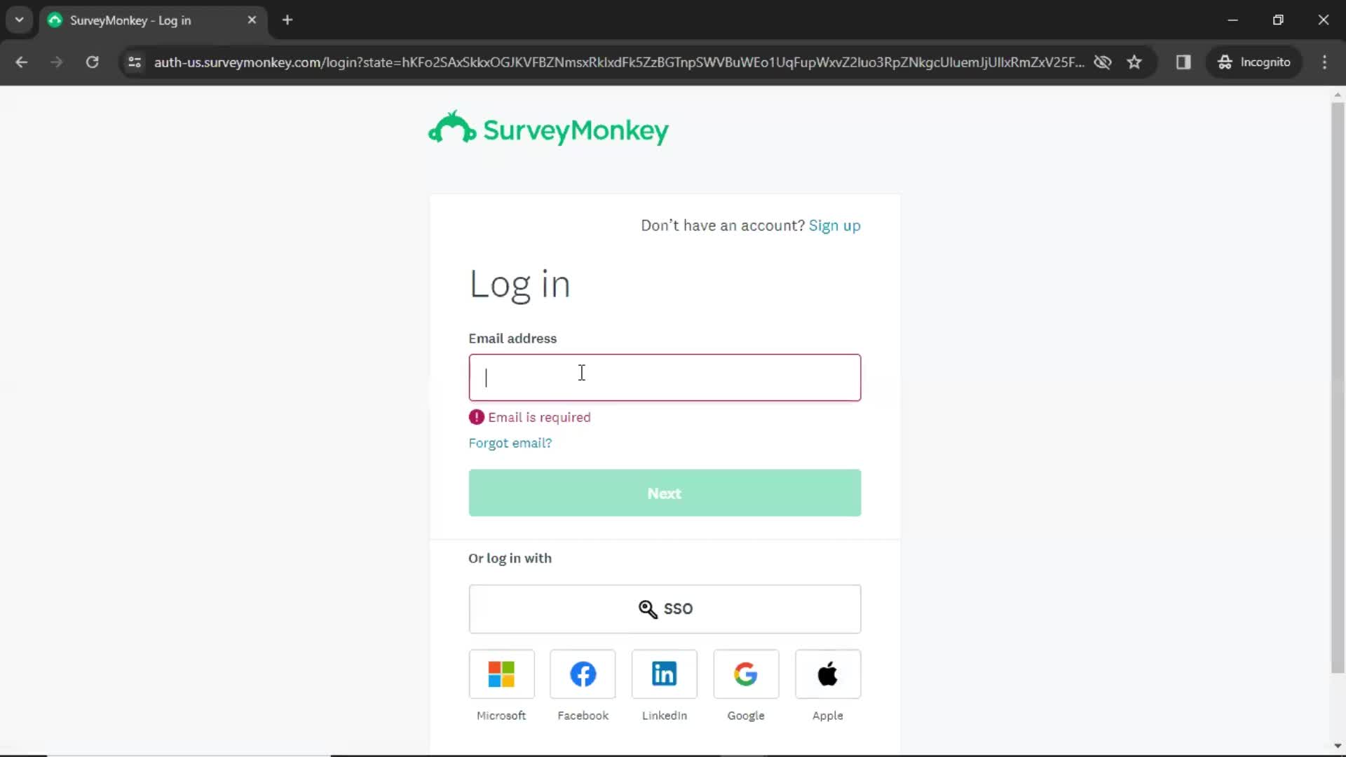 Logging in on SurveyMonkey video thumbnail