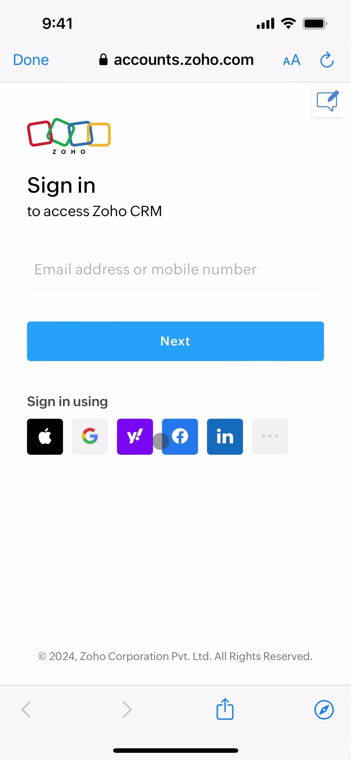 Logging in on Zoho CRM video thumbnail