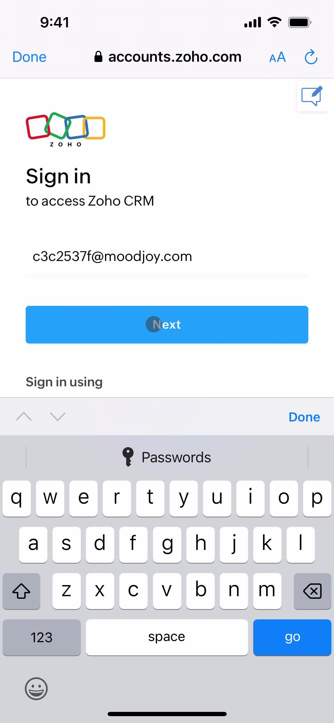 Logging in on Zoho CRM video thumbnail