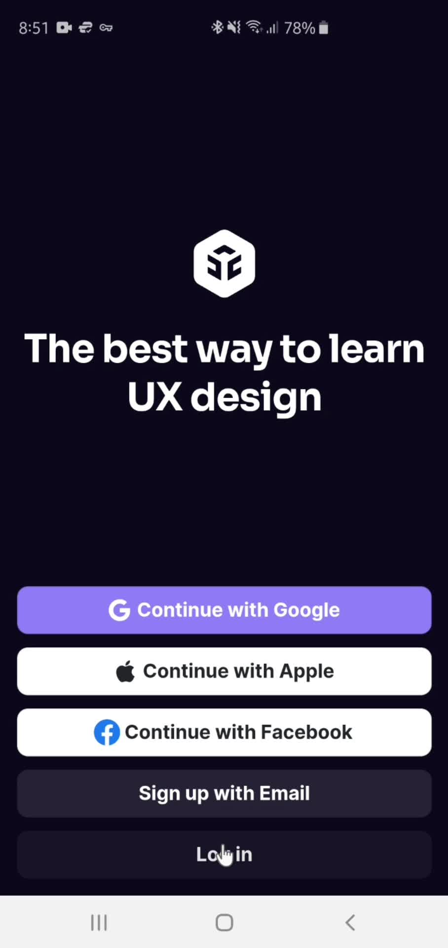 Logging in on Uxcel video thumbnail