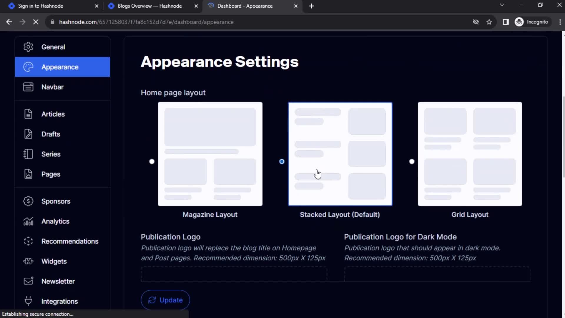 Managing blog on Hashnode video thumbnail