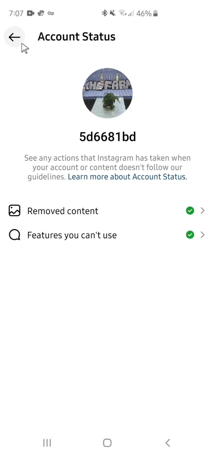 Settings on Instagram video thumbnail