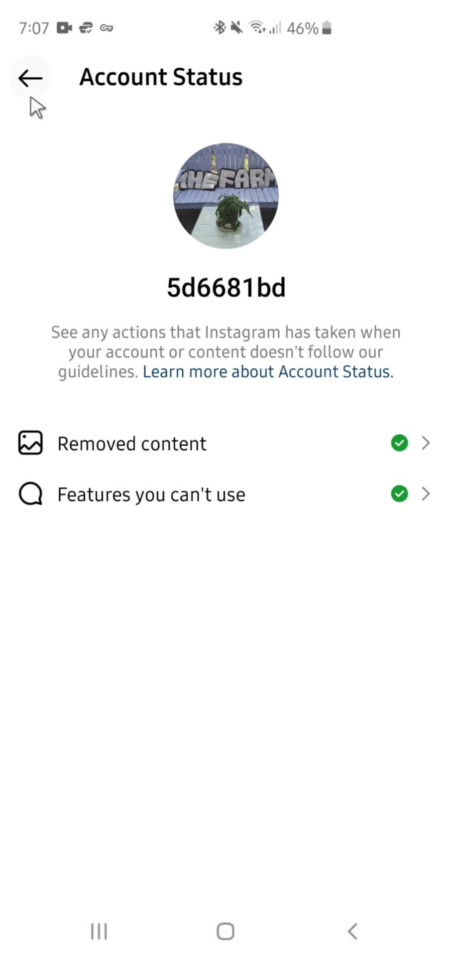 Settings on Instagram video thumbnail