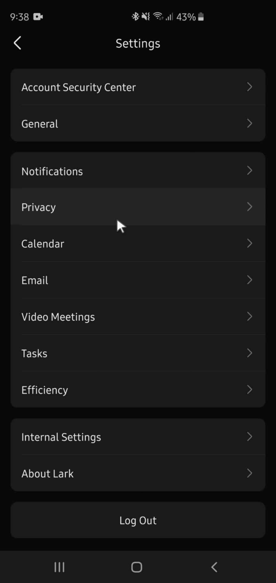 Settings screenshot