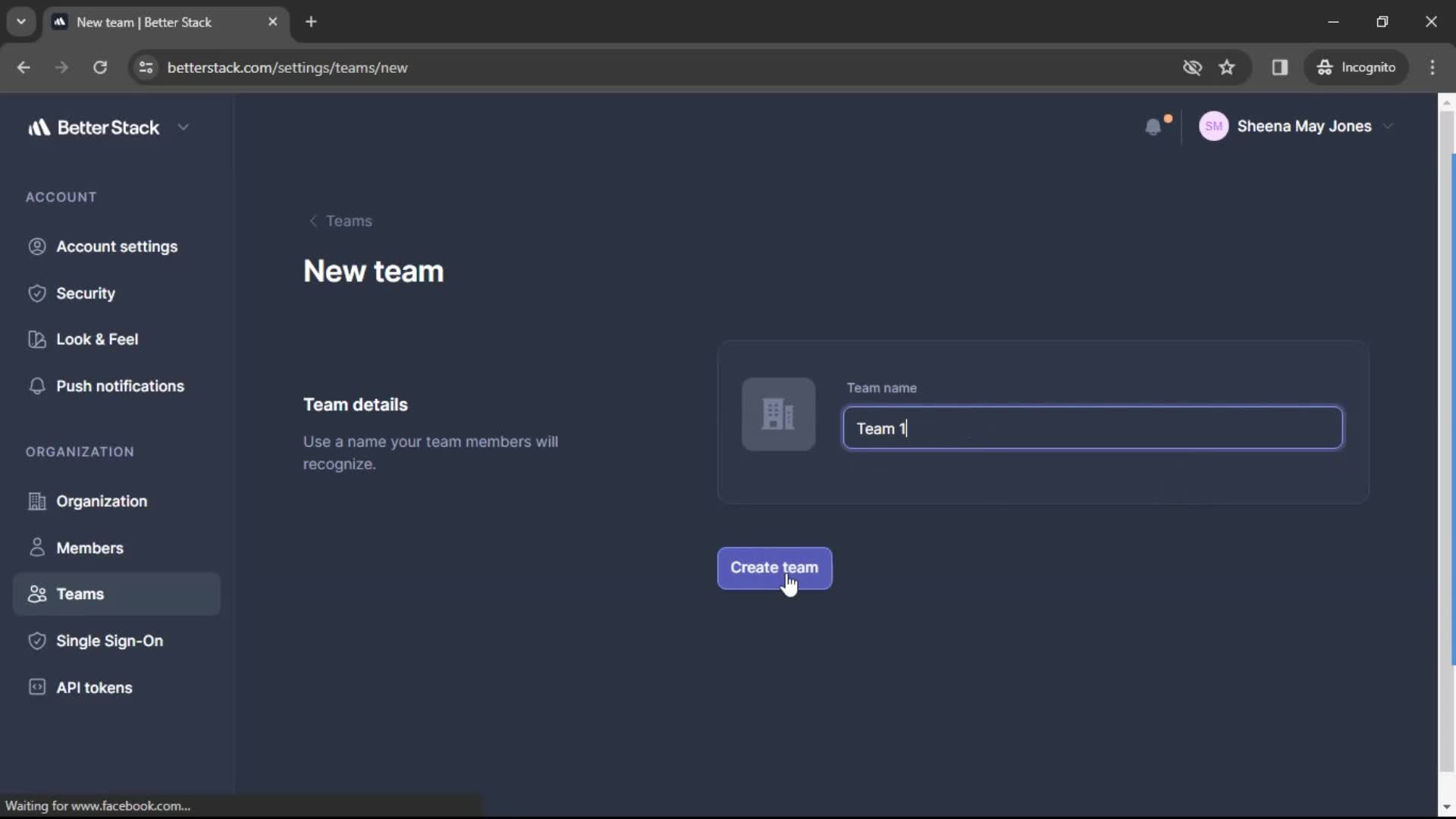 Managing team screenshot