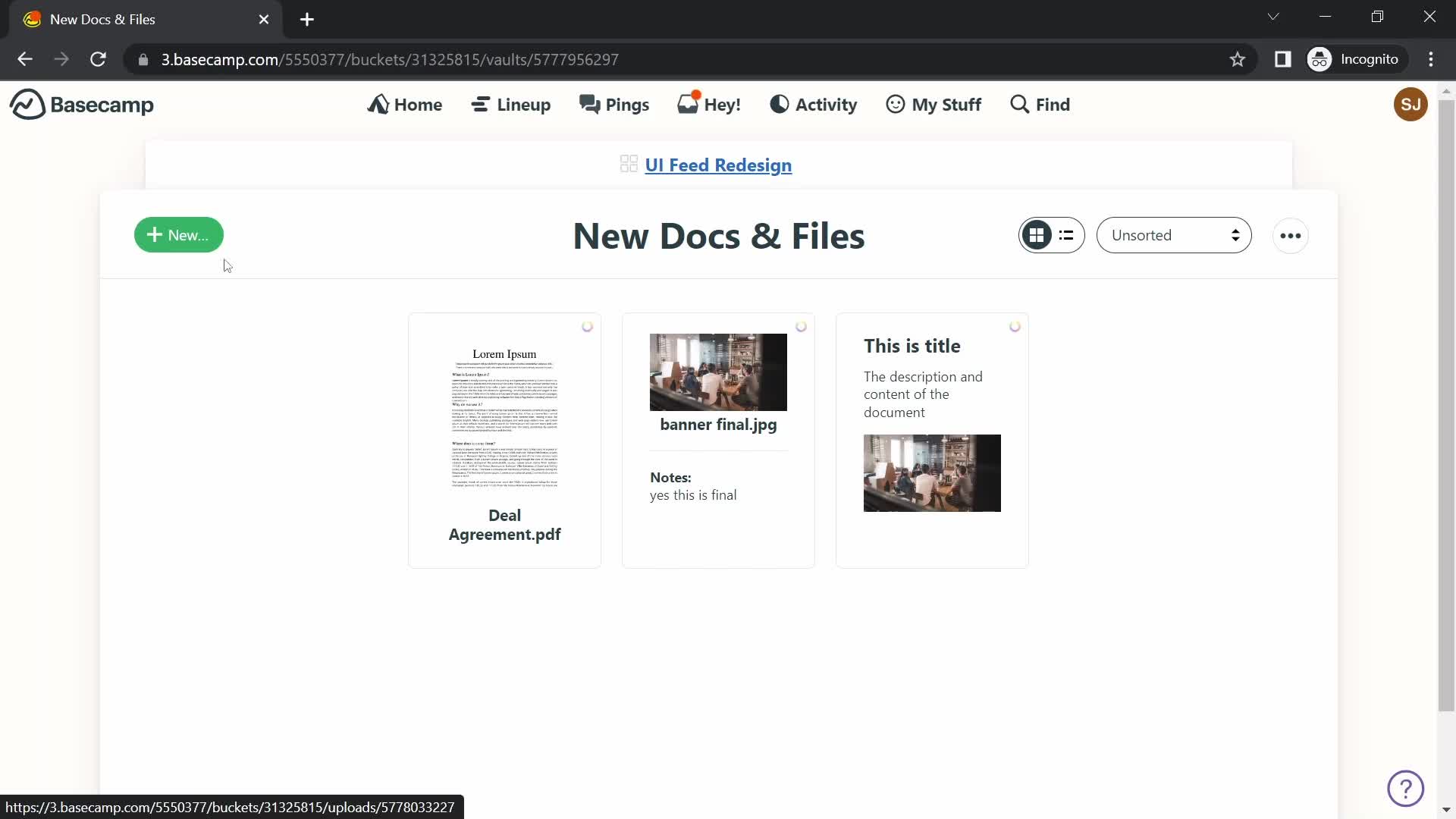 Managing files screenshot