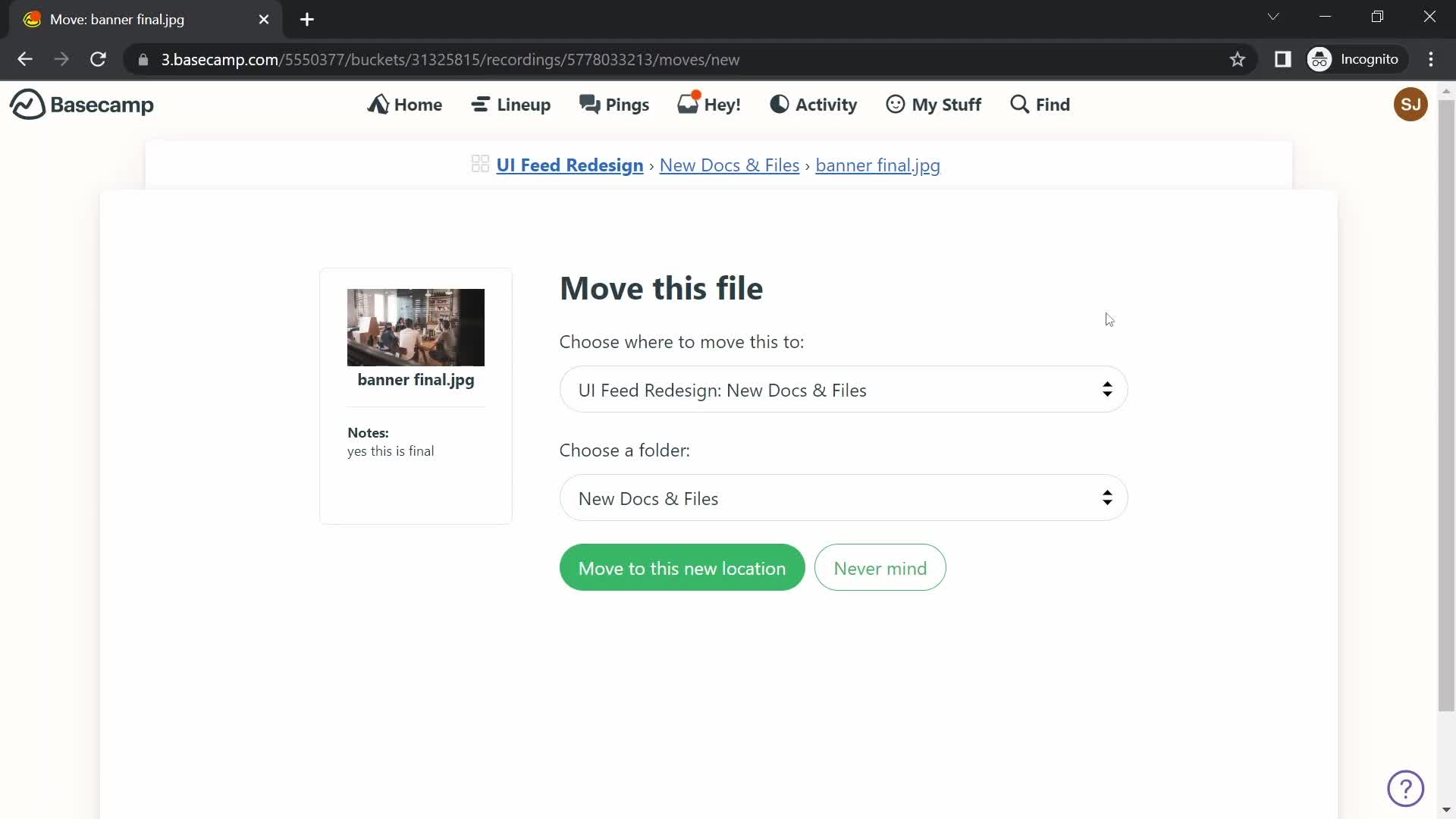 Managing files screenshot